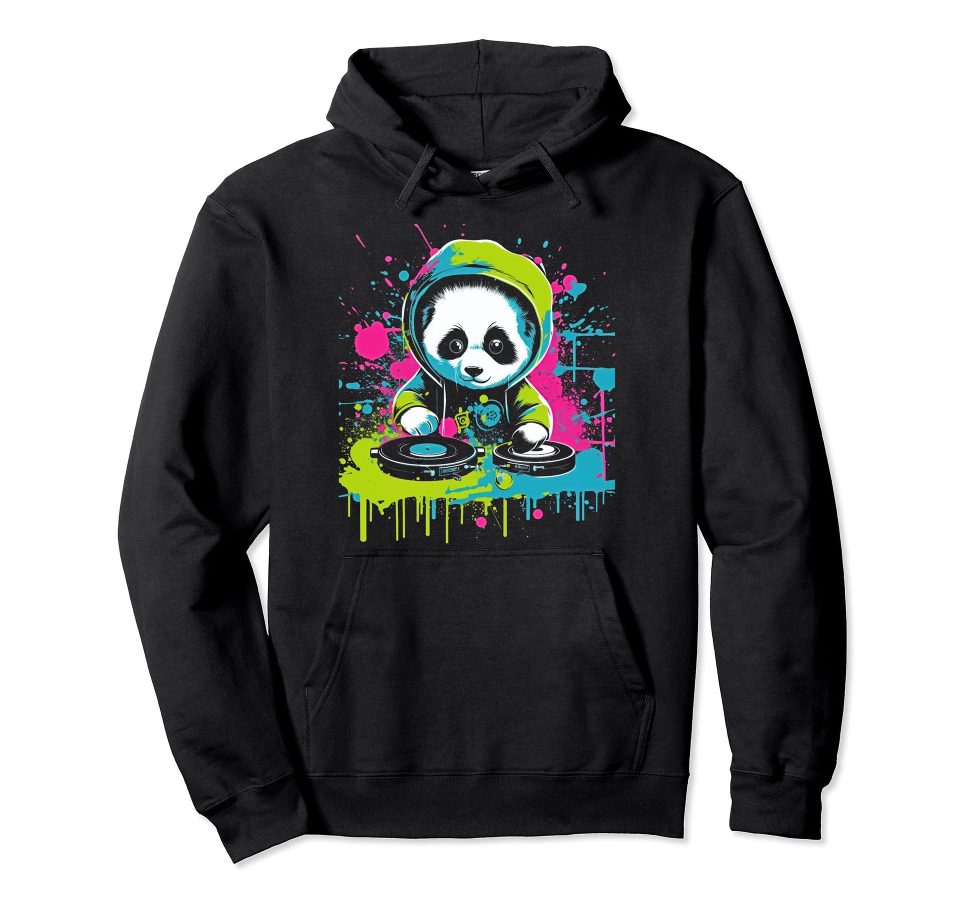Kawaii Panda Dj Japanese Edm Y2K Aesthetic Hoodie - Trendy Graphic Unisex - T-Shirt, Sweatshirt, Hoodie