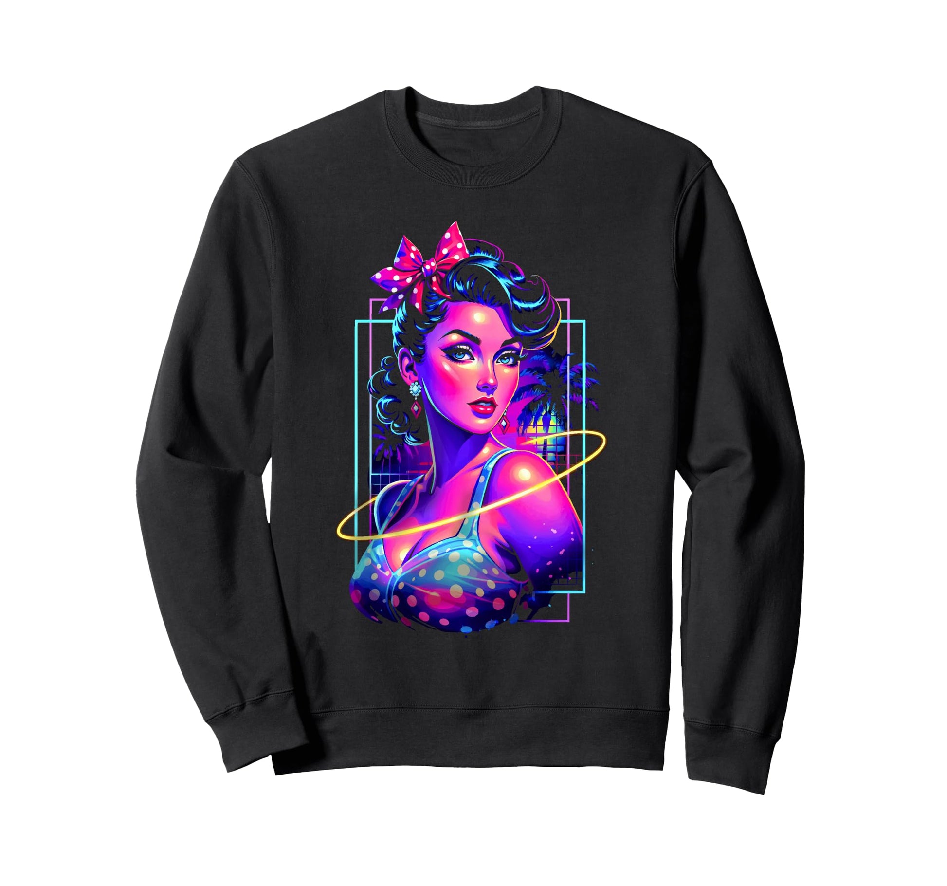 Hot Pinup Pop Art 50S Punk Sweatshirt - Streetwear Style for Adults - T-Shirt, Sweatshirt, Hoodie