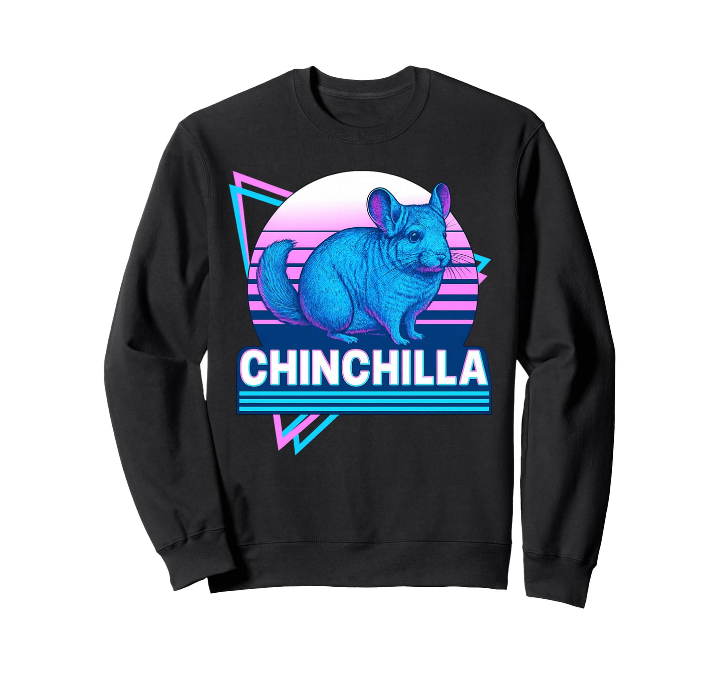 Chinchilla Synthwave Aesthetic Pet Sweatshirt - Streetwear Style Unisex - T-Shirt, Sweatshirt, Hoodie