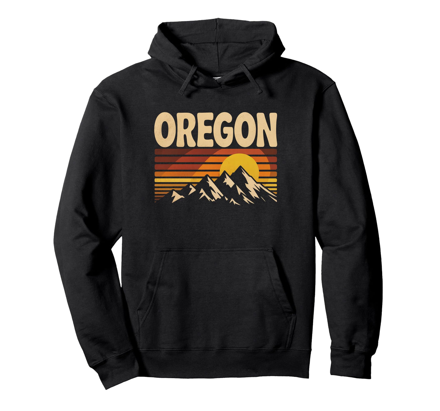 Oregon Mountain Sunset 70S State Souvenir Hoodie - Graphic Print Unisex - T-Shirt, Sweatshirt, Hoodie