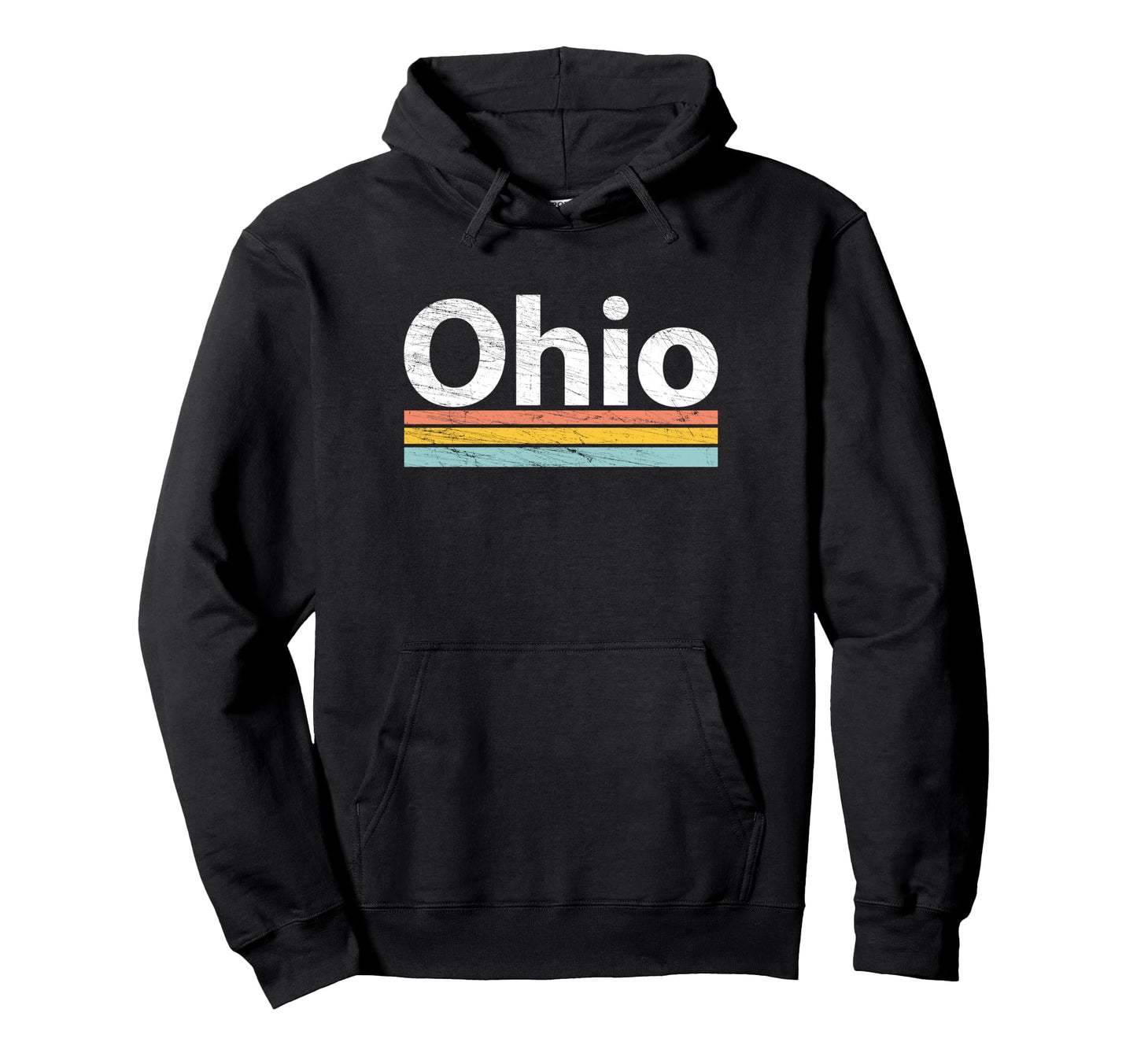 Ohio Worn Stripes Hoodie - Aesthetic Graphic for Adults - T-Shirt, Sweatshirt, Hoodie