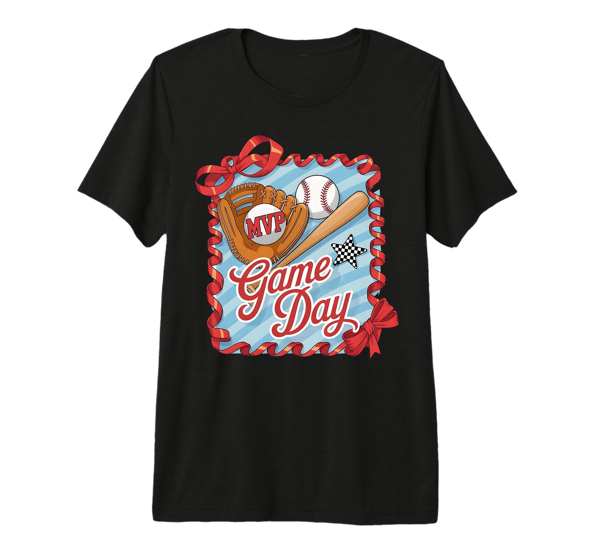 Game Day Coquette Baseball Preppy T-Shirt - Fun Novelty Design for Adults - T-Shirt, Sweatshirt, Hoodie