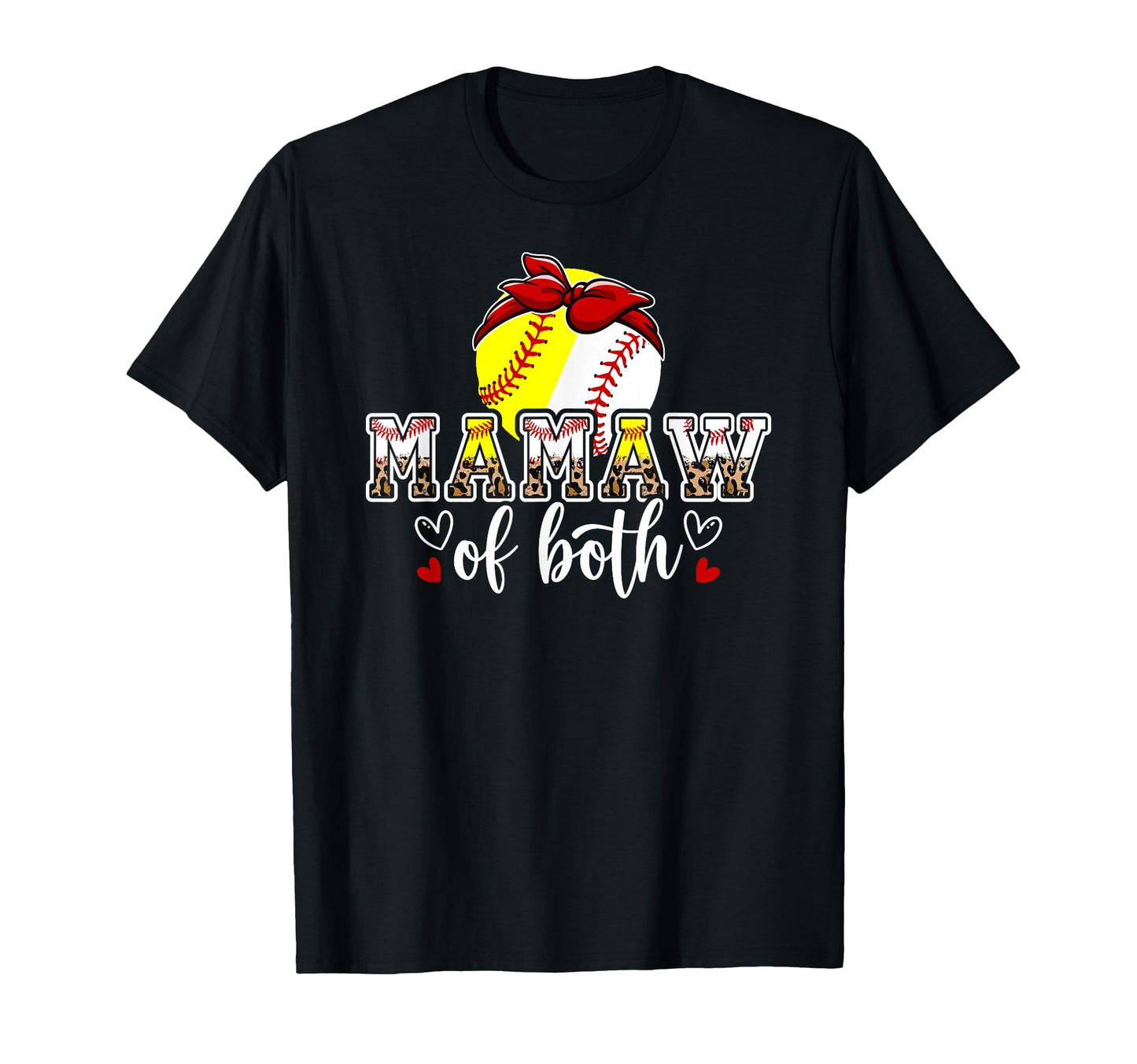 Mamaw Both Leopard Softball Baseball T-Shirt - Streetwear Style for Adults - T-Shirt, Sweatshirt, Hoodie