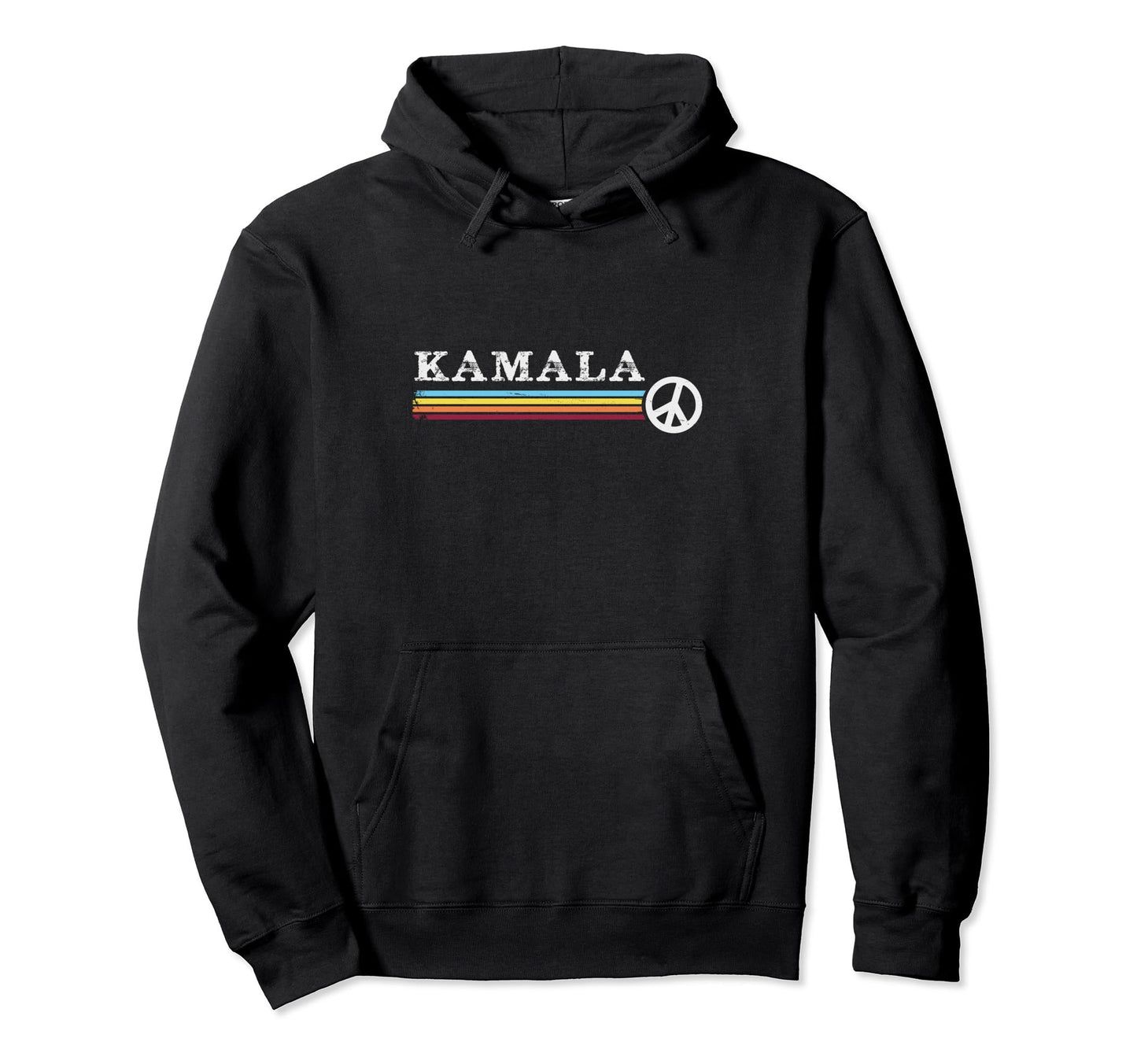 Peace Stripes Kamala Hoodie - Casual Everyday Wear Unisex - T-Shirt, Sweatshirt, Hoodie