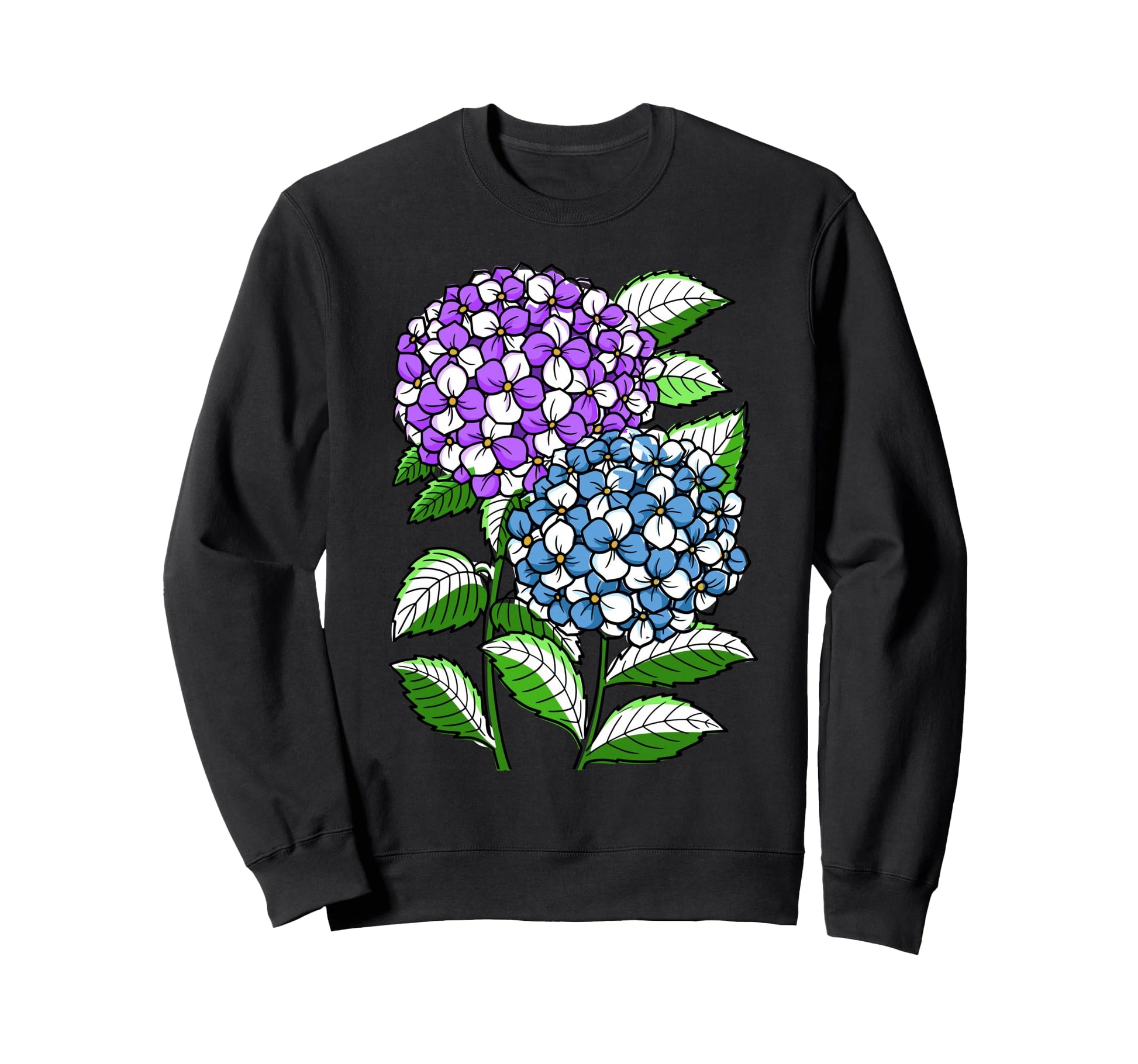 Womens Hydrangea Flower Botanical Sweatshirt - Custom Art Print for Adults - T-Shirt, Sweatshirt, Hoodie