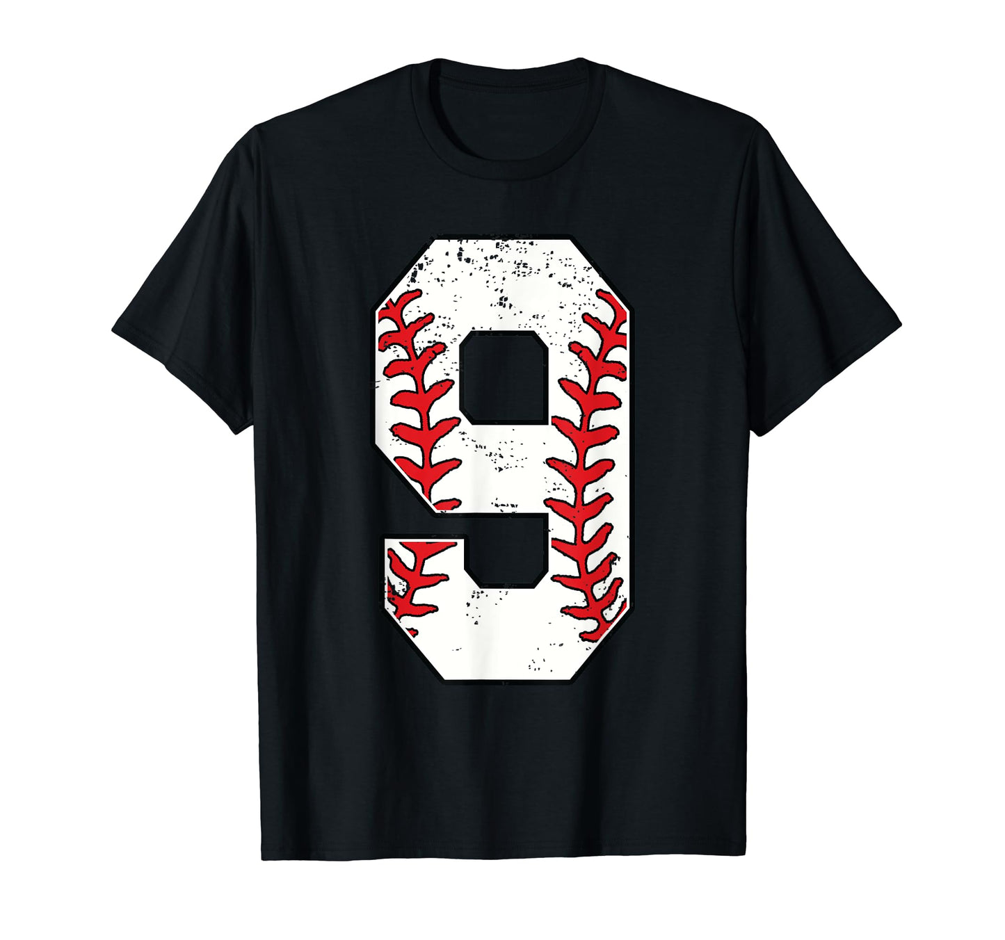 Number 9 Baseball 9 Jersey Number T-Shirt - Minimalist Print for Adults - T-Shirt, Sweatshirt, Hoodie