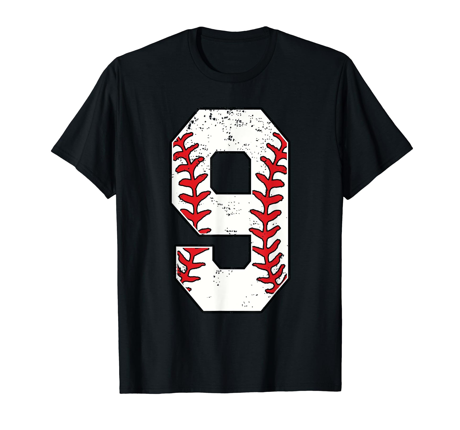 Number 9 Baseball 9 Jersey Number T-Shirt - Minimalist Print for Adults - T-Shirt, Sweatshirt, Hoodie