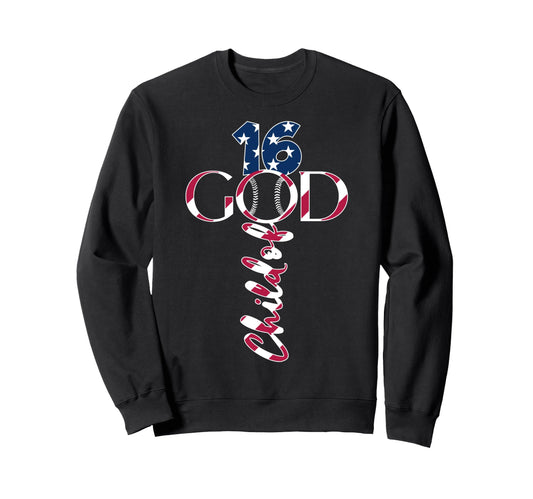 Baseball Jesus 16 Years Child God Sweatshirt - Minimalist Print for Adults - T-Shirt, Sweatshirt, Hoodie