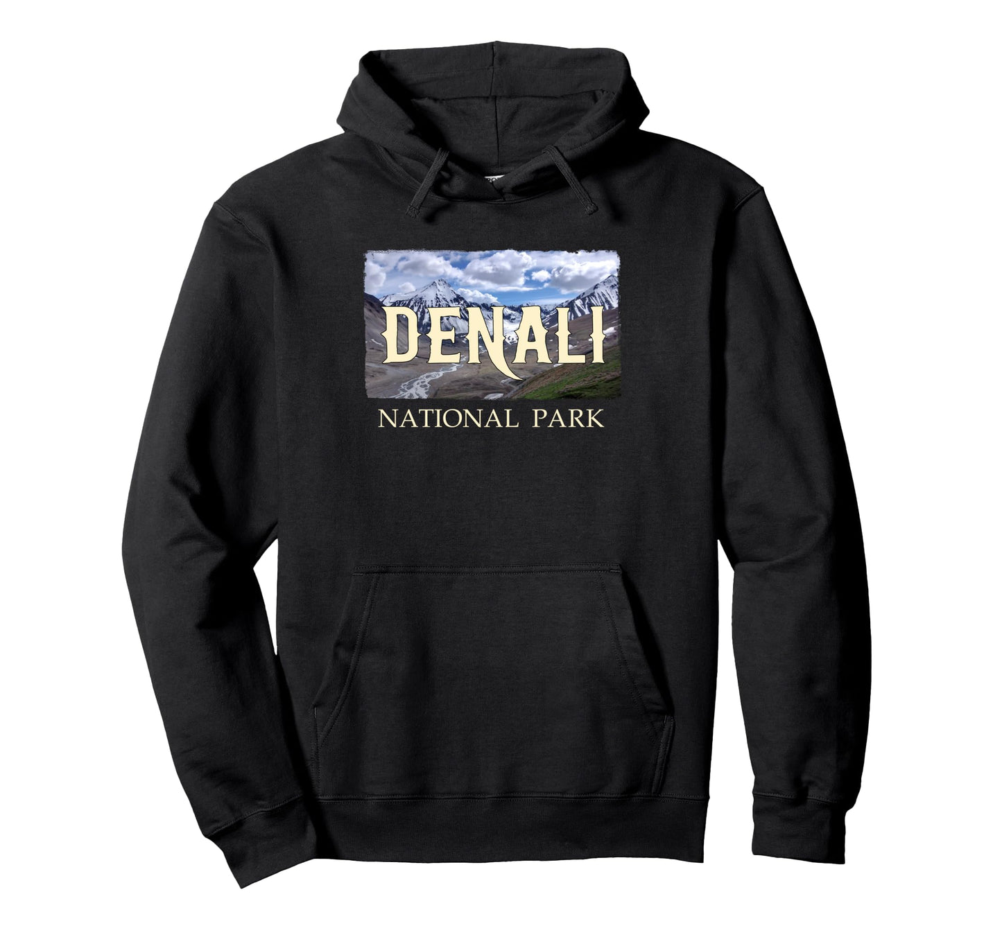 Denali Alaska National Park Hoodie - Minimalist Print for Adults - T-Shirt, Sweatshirt, Hoodie