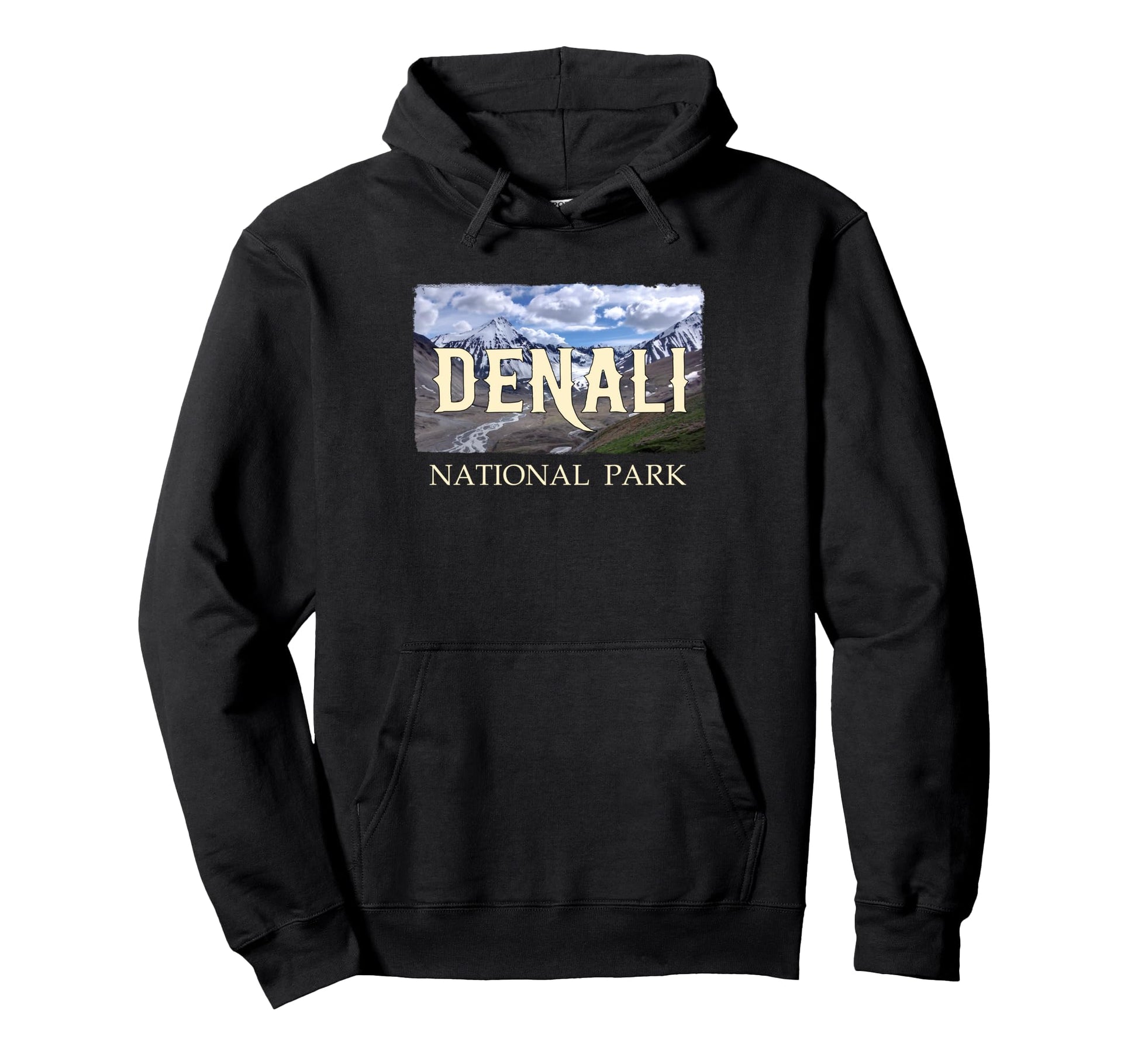 Denali Alaska National Park Hoodie - Minimalist Print for Adults - T-Shirt, Sweatshirt, Hoodie