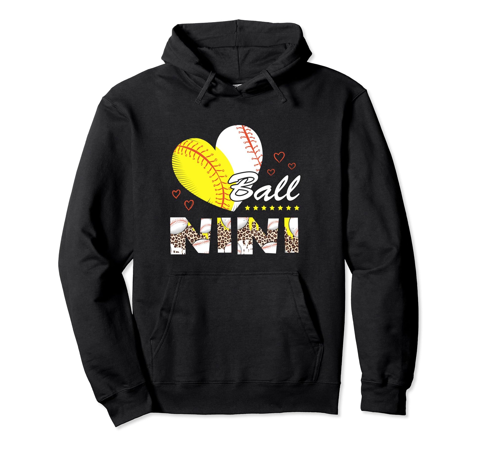 Nini Both Baseball Softball Hoodie - Casual Everyday Wear for Adults - T-Shirt, Sweatshirt, Hoodie