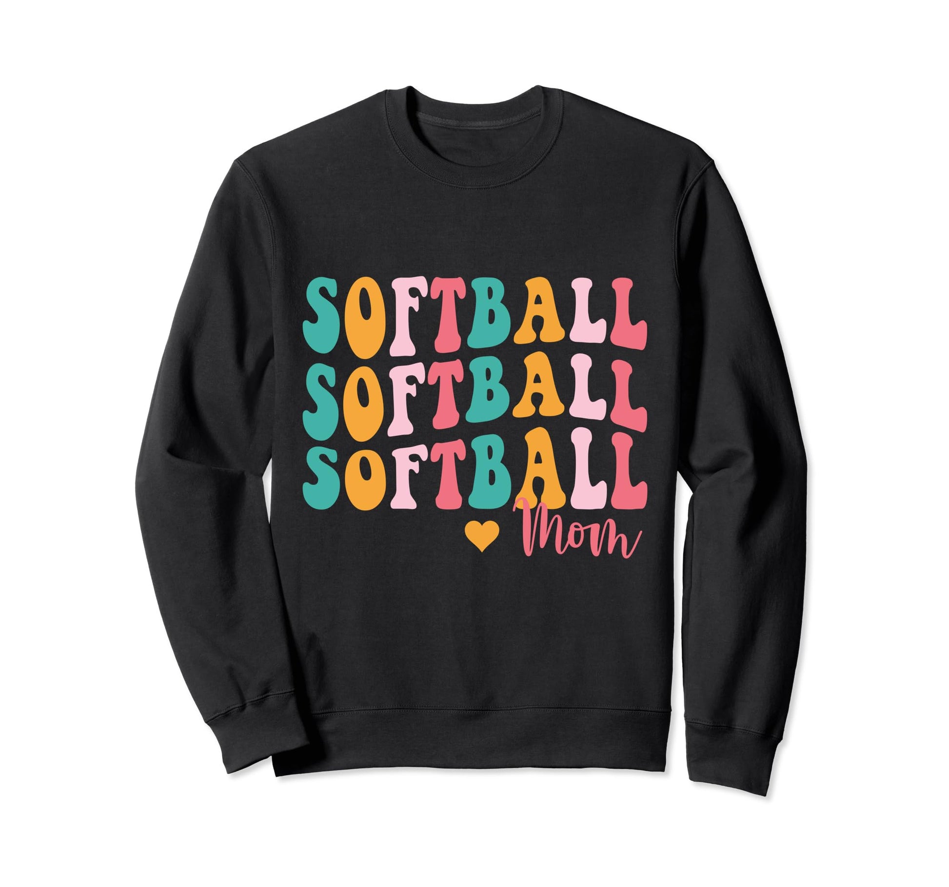 Softball Mom Baseball Love Sweatshirt - Casual Everyday Wear Unisex - T-Shirt, Sweatshirt, Hoodie