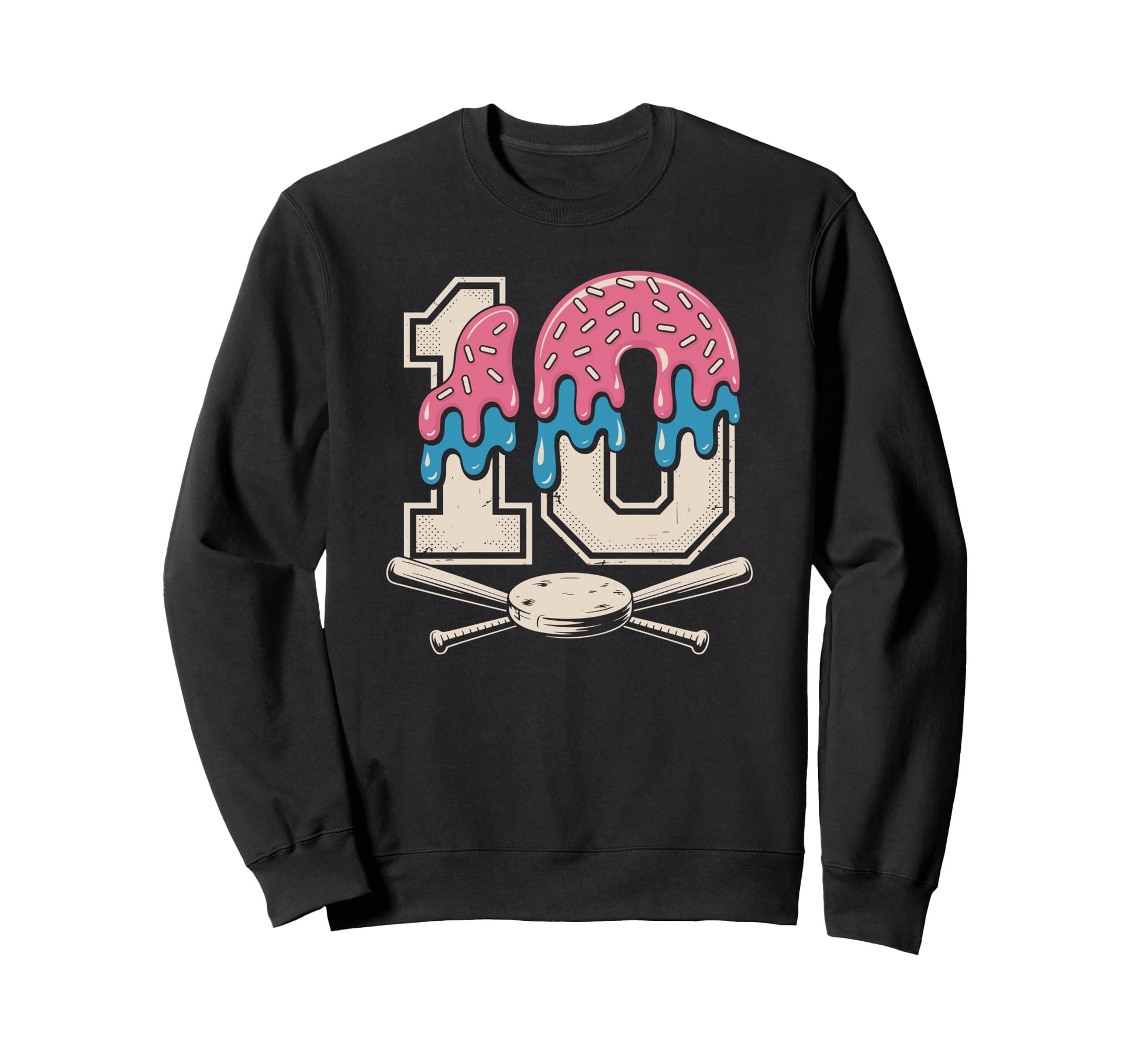Baseball Birthday Ready Big 10 Party Sweatshirt - Minimalist Print Unisex - T-Shirt, Sweatshirt, Hoodie