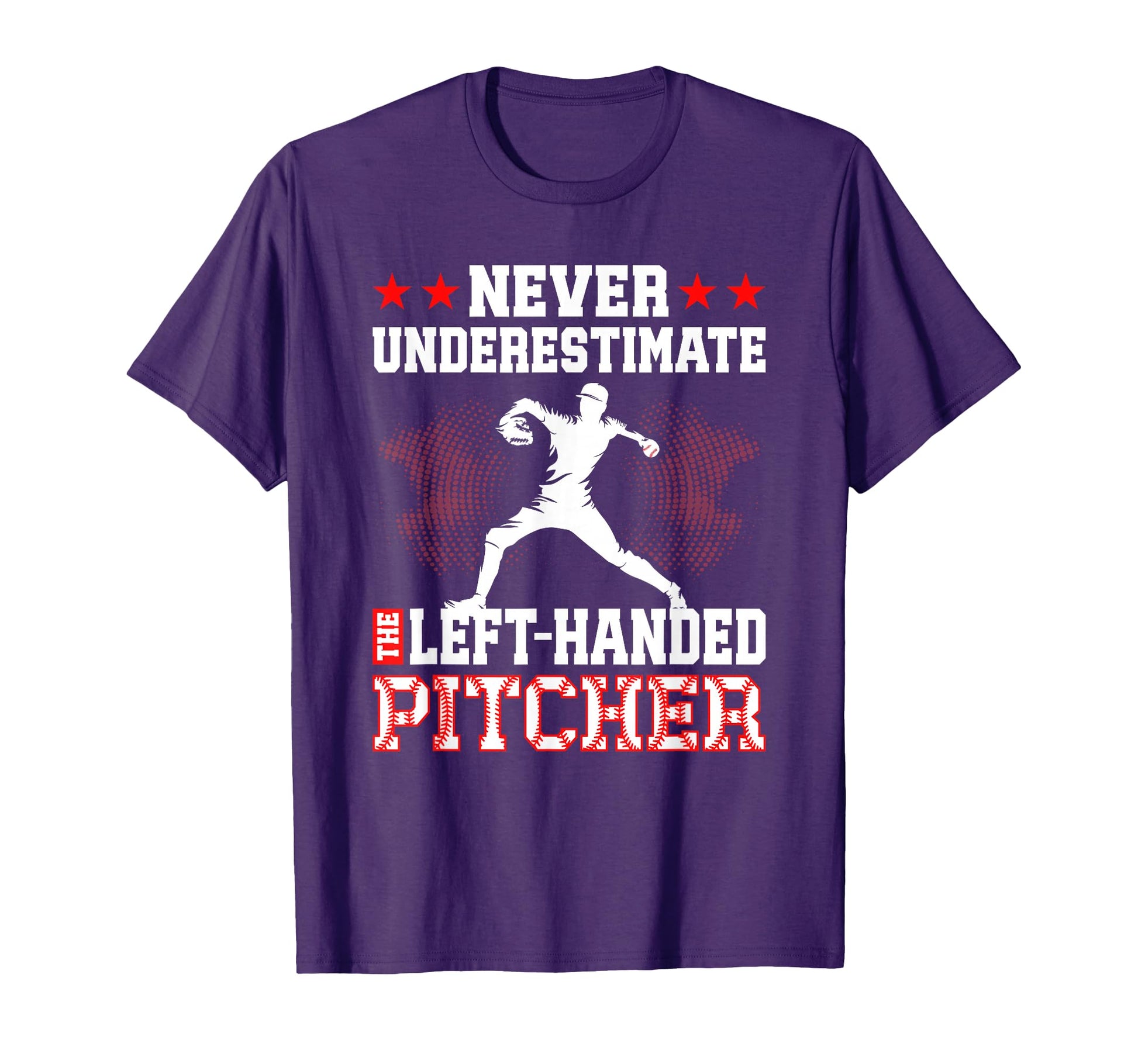 Baseball Left Handed Pitcher T-Shirt - Custom Art Print Men Women - T-Shirt, Sweatshirt, Hoodie
