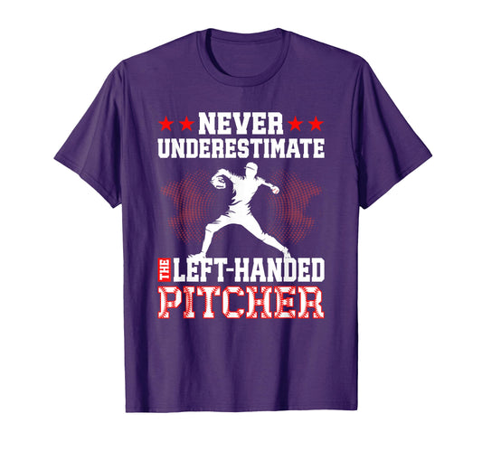 Baseball Left Handed Pitcher T-Shirt - Custom Art Print Men Women - T-Shirt, Sweatshirt, Hoodie