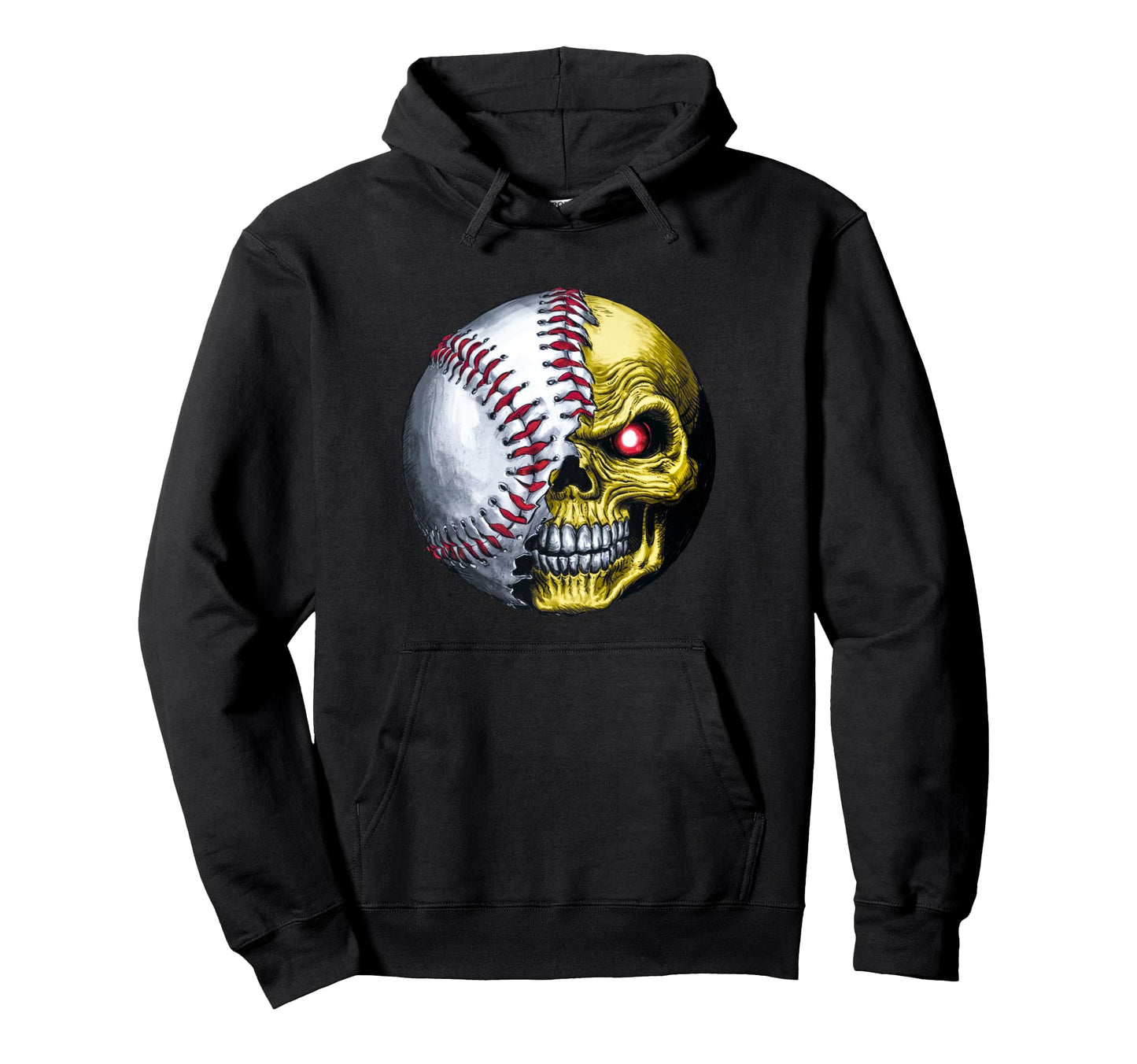 Baseball Ball Halloween Party Creepy Hoodie - Novelty Apparel Unisex - T-Shirt, Sweatshirt, Hoodie