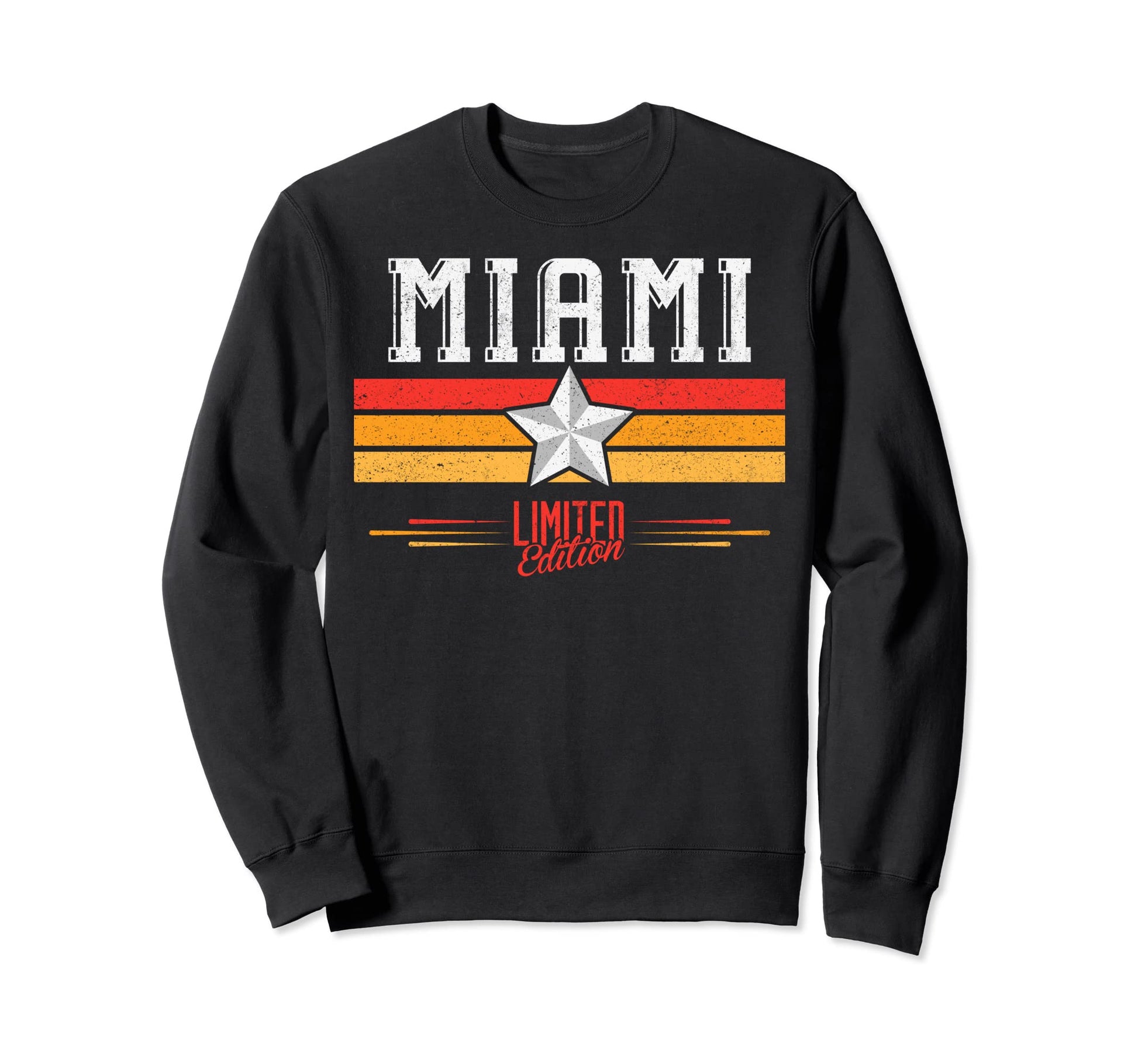 Miami Florida Stripes Miami Gifts Sweatshirt - Novelty Apparel Men Women - T-Shirt, Sweatshirt, Hoodie