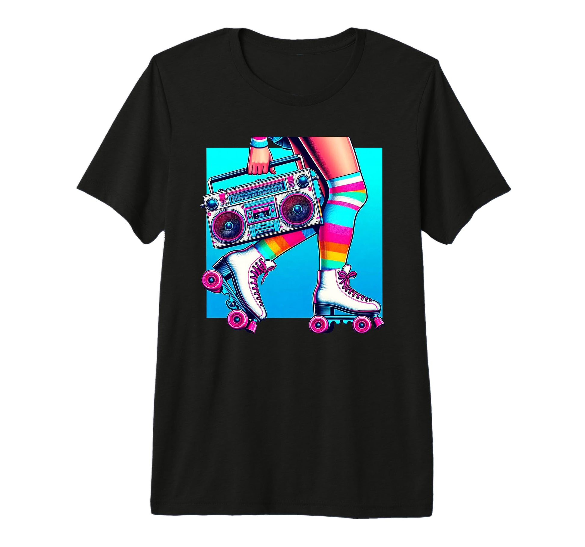 Rollerskates Funny 80S Roller Disco T-Shirt - Trendy Graphic Unisex - T-Shirt, Sweatshirt, Hoodie