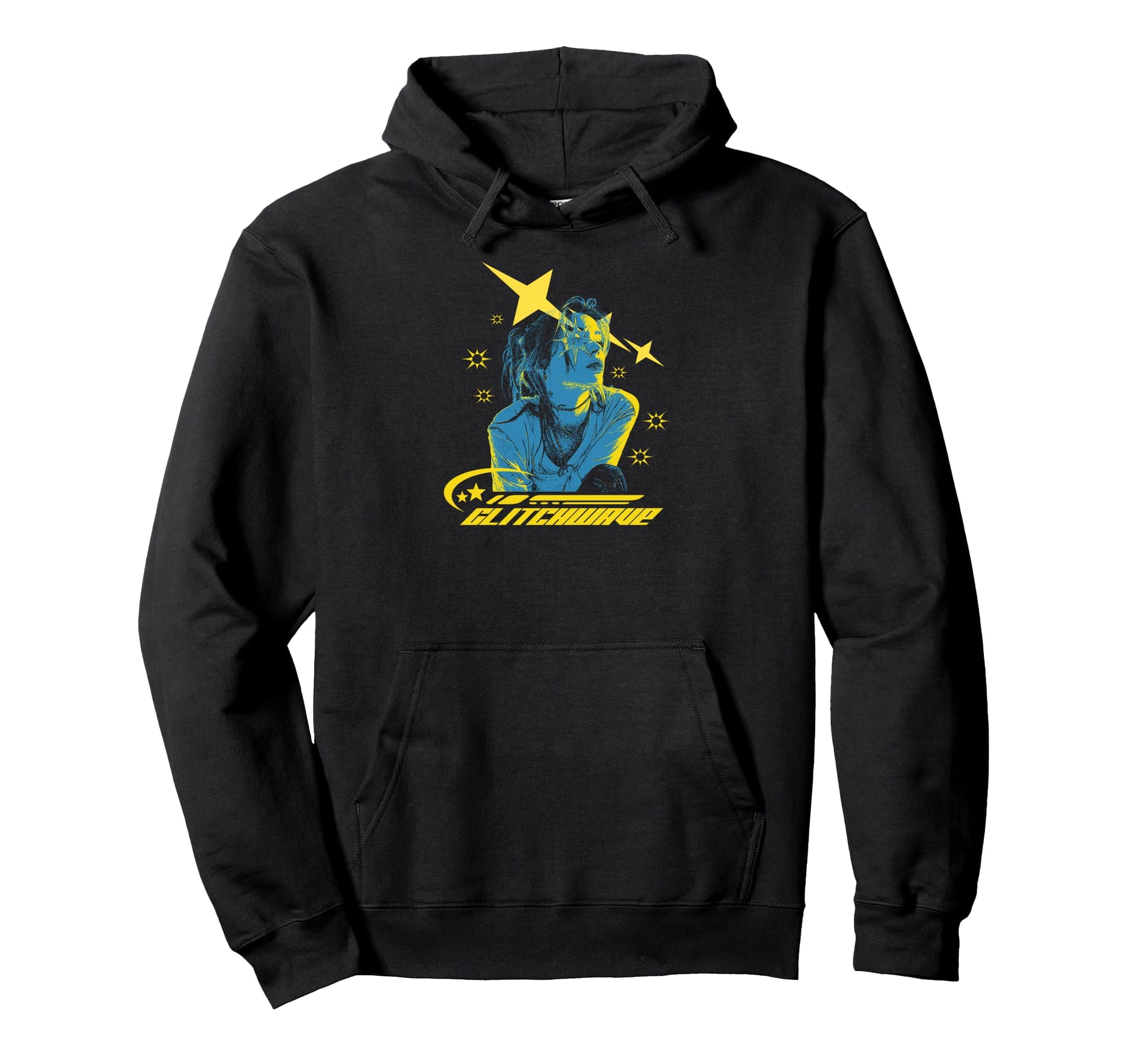 Y2K Glitchwave Bold Urban Graffiti Hoodie - Novelty Apparel Unisex - T-Shirt, Sweatshirt, Hoodie