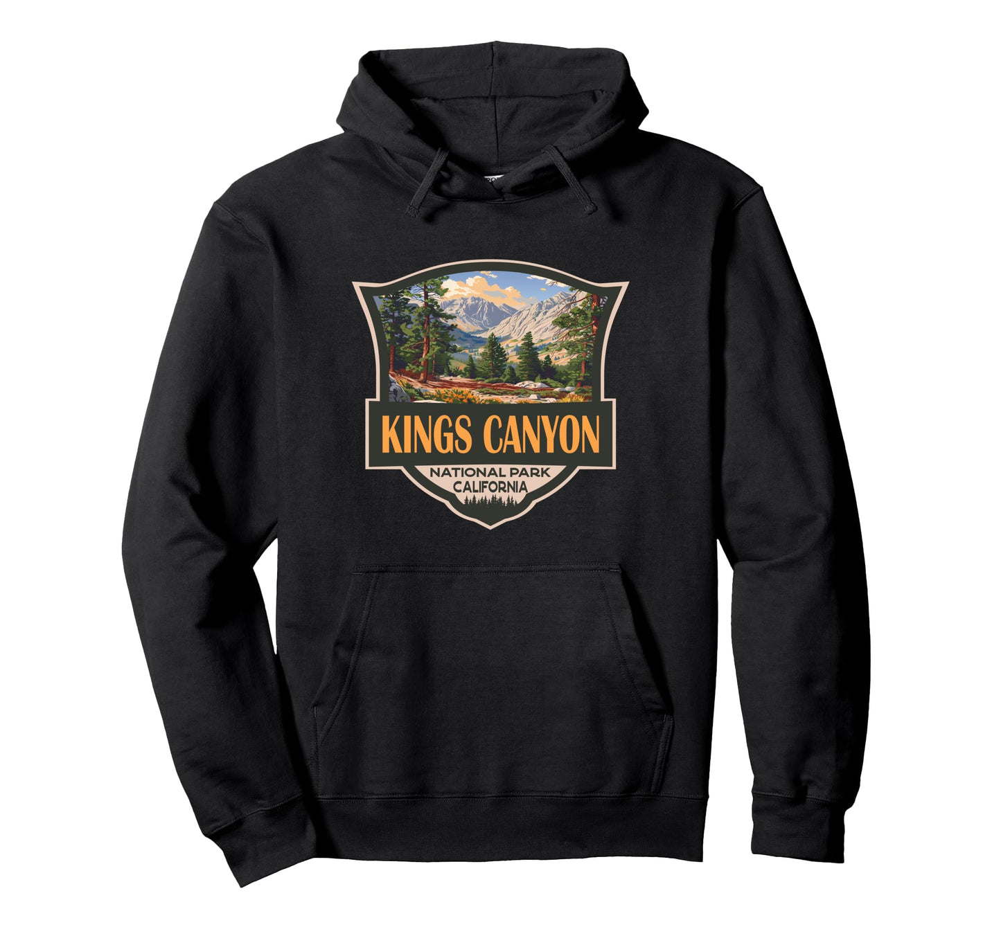 Kings Canyon National Park Illustration Badge Hoodie - Graphic Print Unisex - T-Shirt, Sweatshirt, Hoodie