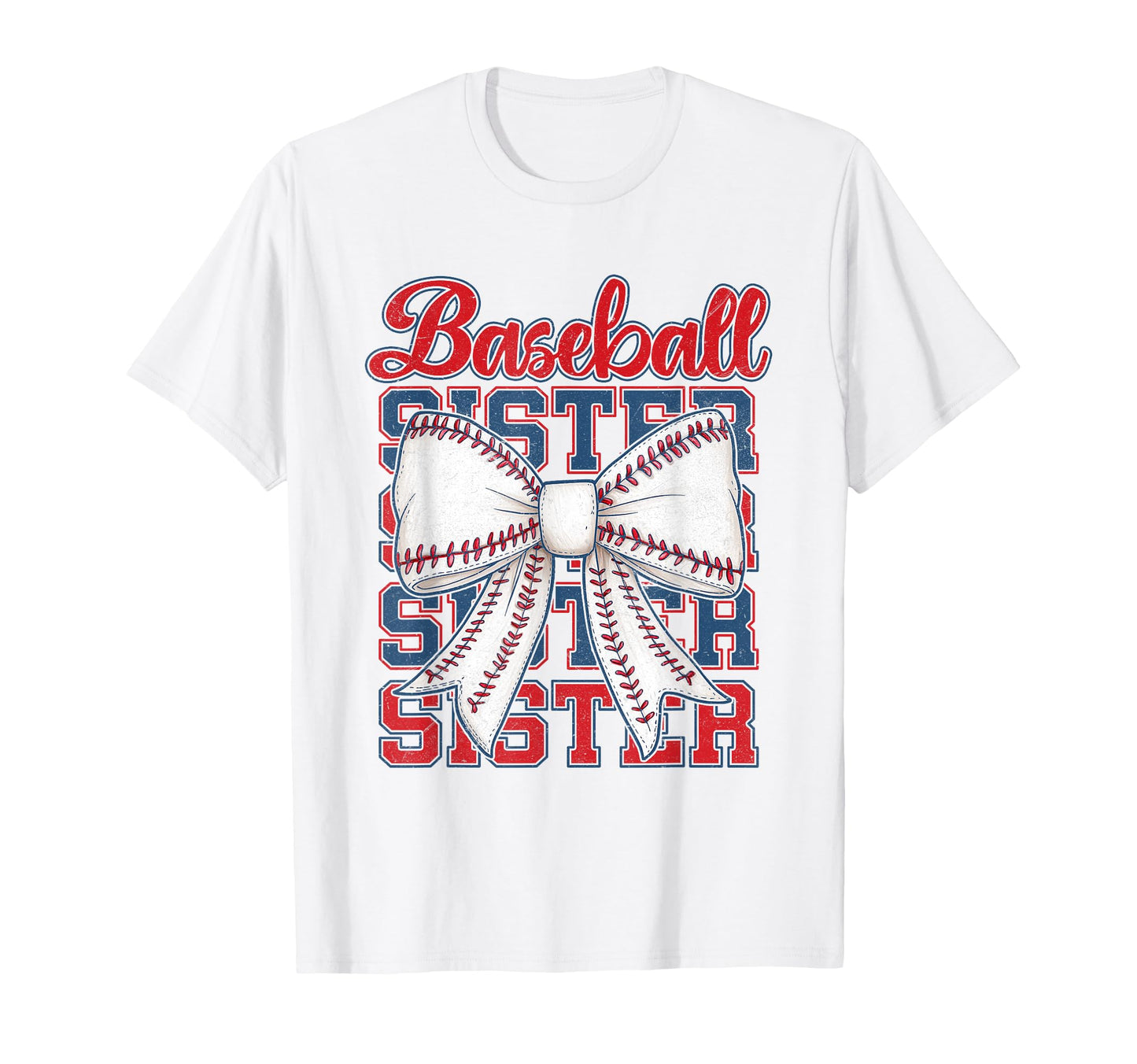 Baseball Sister Coquette Bow Biggest T-Shirt - Trendy Graphic Men Women - T-Shirt, Sweatshirt, Hoodie