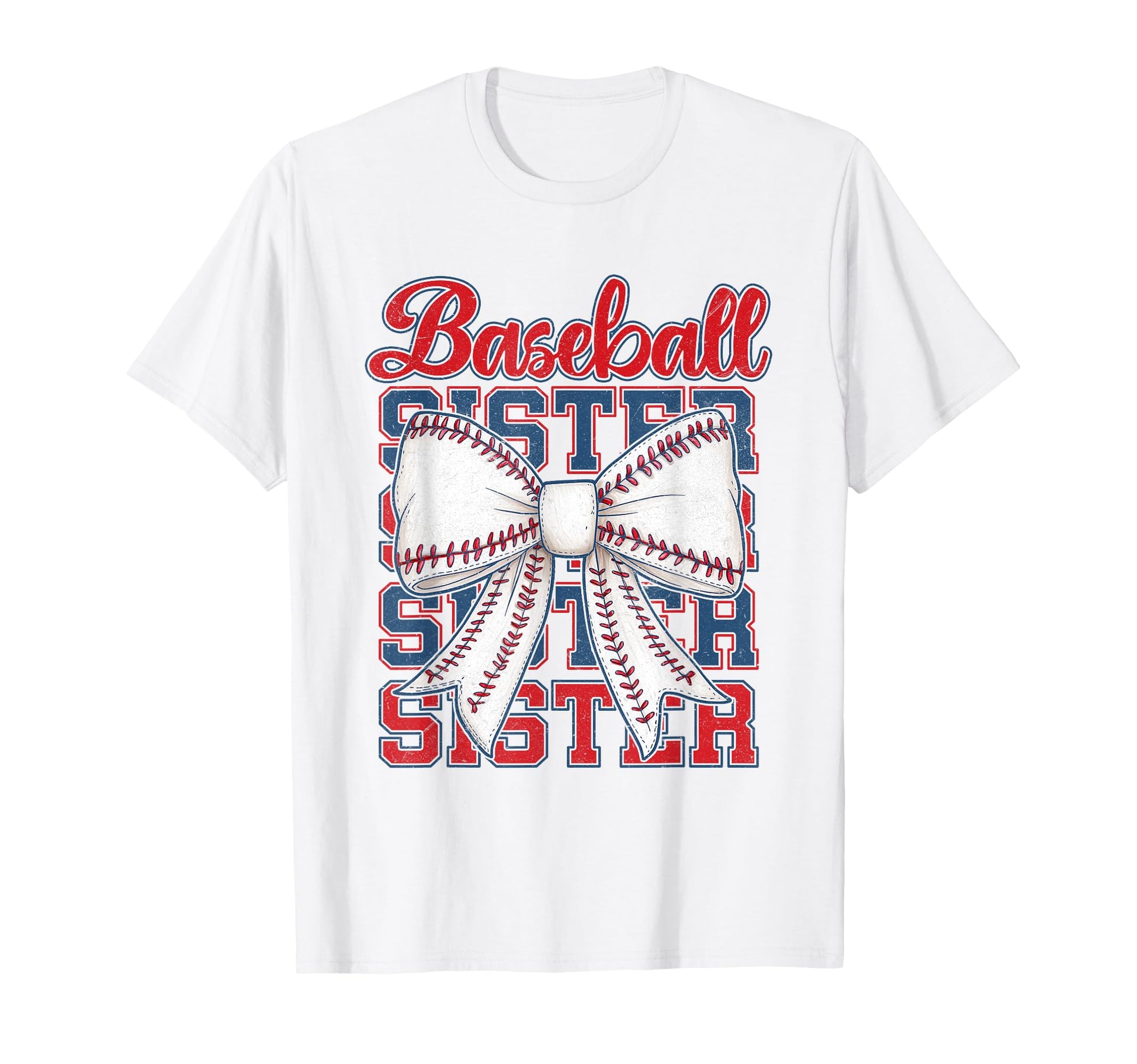 Baseball Sister Coquette Bow Biggest T-Shirt - Trendy Graphic Men Women - T-Shirt, Sweatshirt, Hoodie