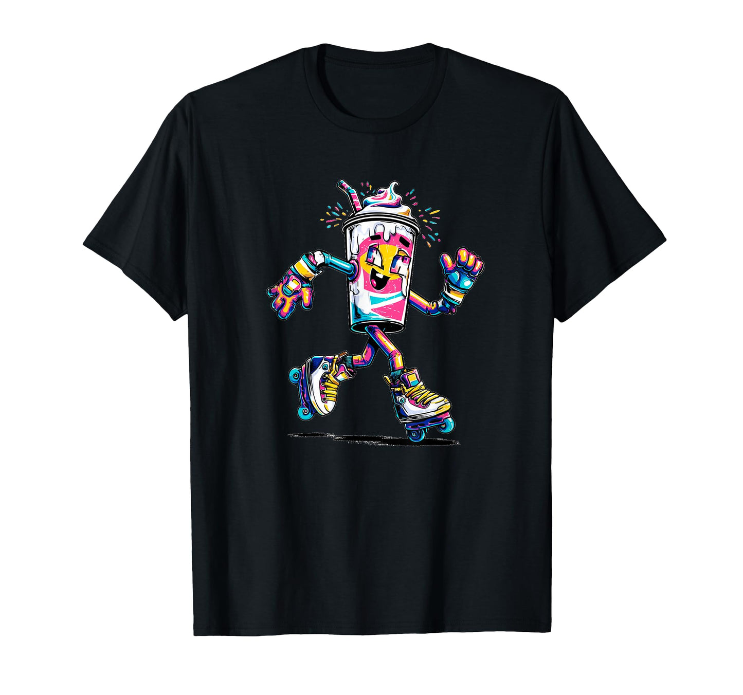 Awesome Milkshake Roller Skates T-Shirt - Unique Graphic Unisex - T-Shirt, Sweatshirt, Hoodie