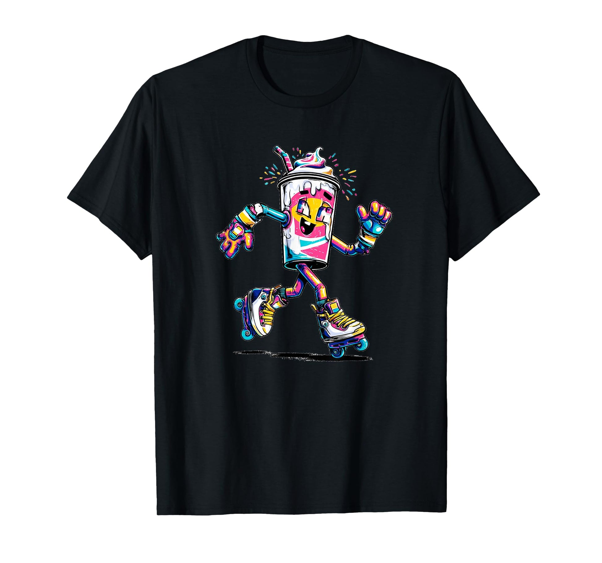Awesome Milkshake Roller Skates T-Shirt - Unique Graphic Unisex - T-Shirt, Sweatshirt, Hoodie