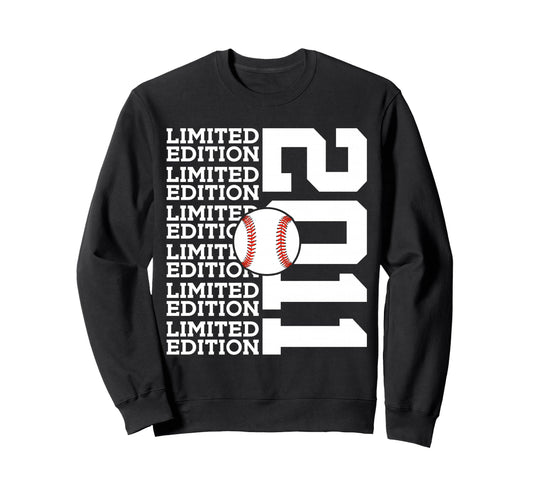 2011 Baseball 15Th Birthday Sweatshirt - Fun Novelty Design Men Women - T-Shirt, Sweatshirt, Hoodie