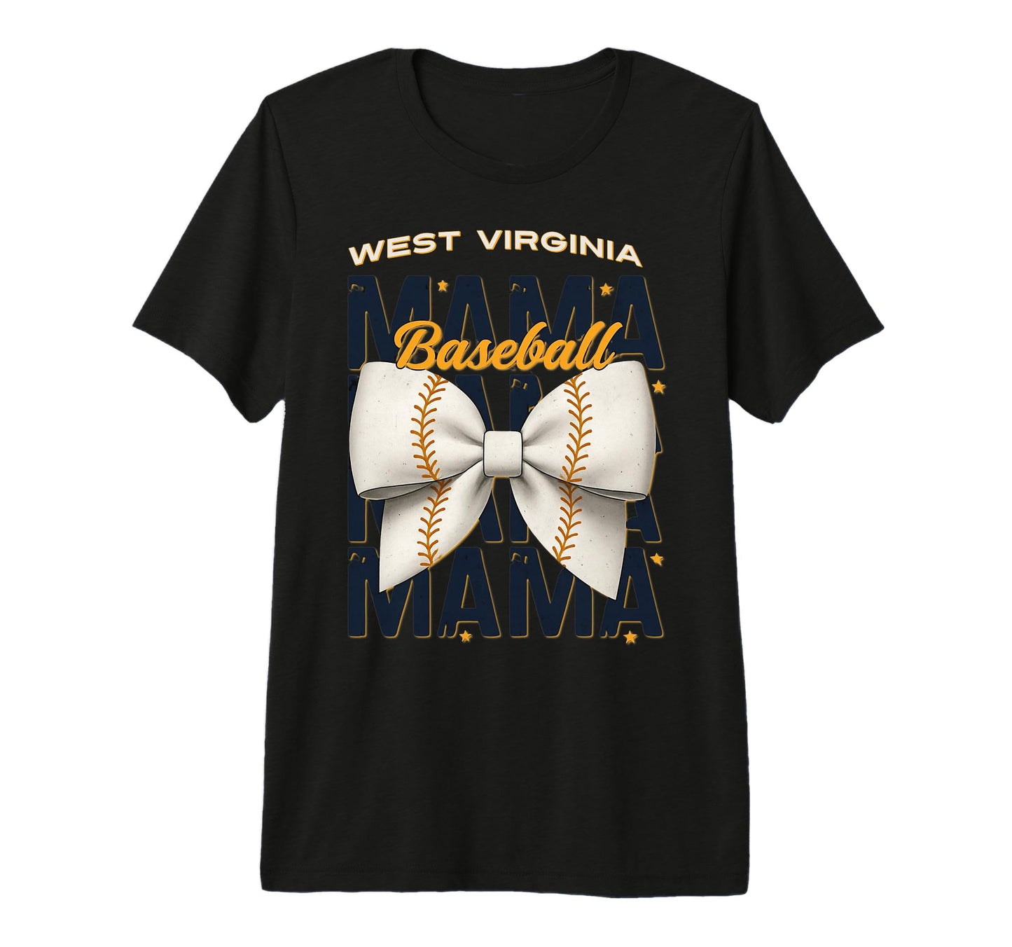 West Virginia Baseball Mama Coquette T-Shirt - Novelty Apparel Men Women - T-Shirt, Sweatshirt, Hoodie