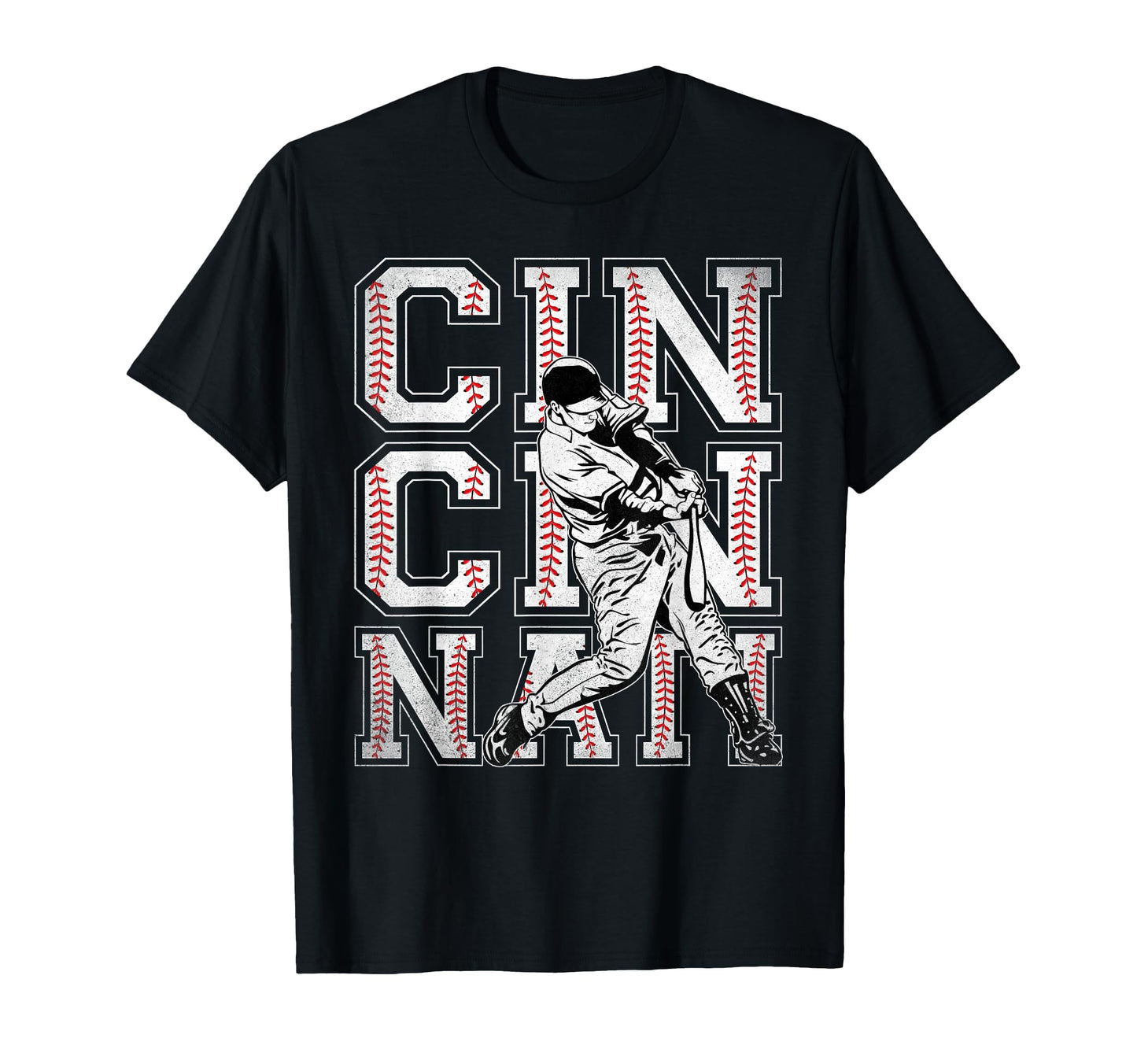 Cincinnati American Flag Distressed T-Shirt - Graphic Print Men Women - T-Shirt, Sweatshirt, Hoodie