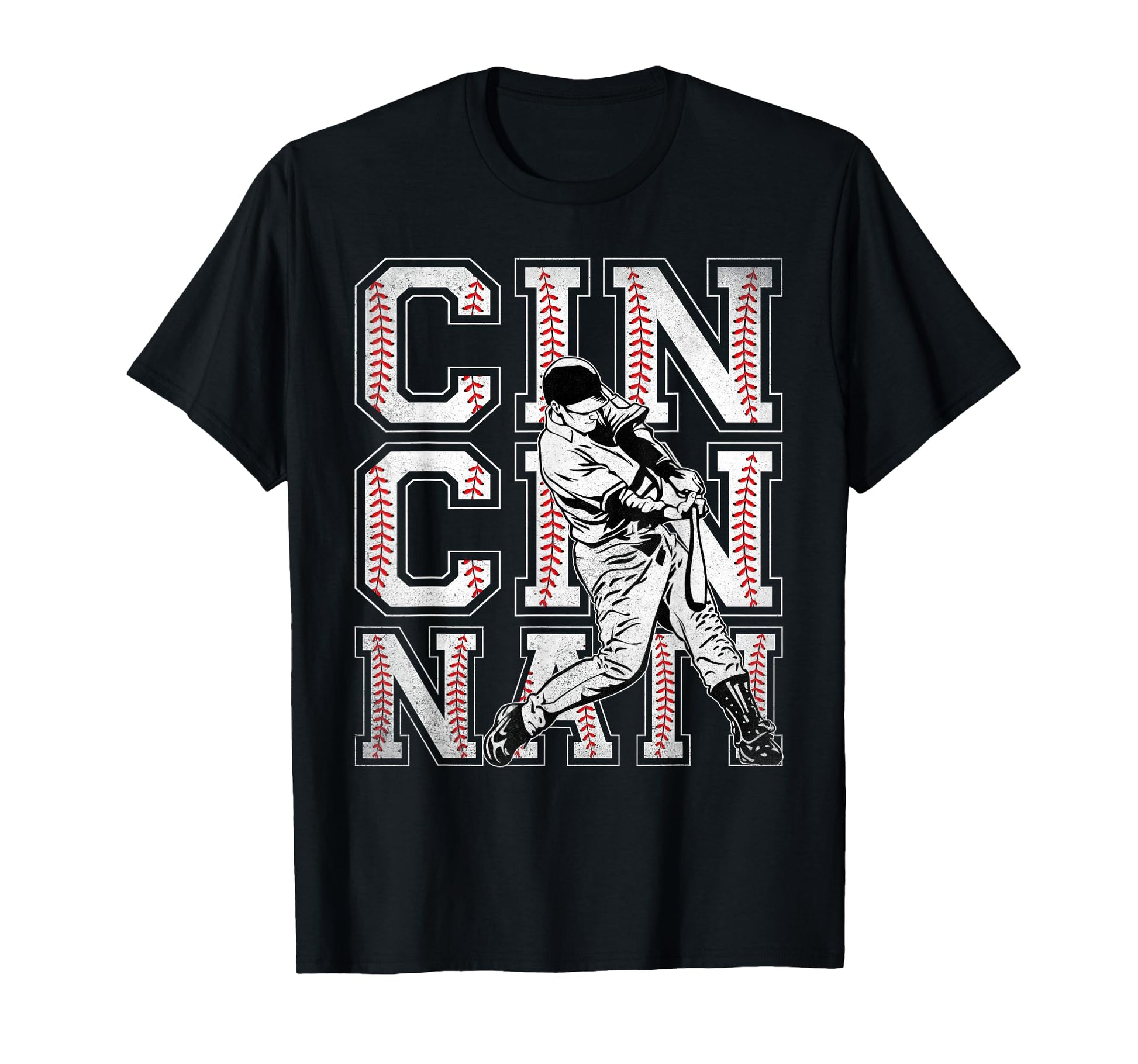 Cincinnati American Flag Distressed T-Shirt - Graphic Print Men Women - T-Shirt, Sweatshirt, Hoodie