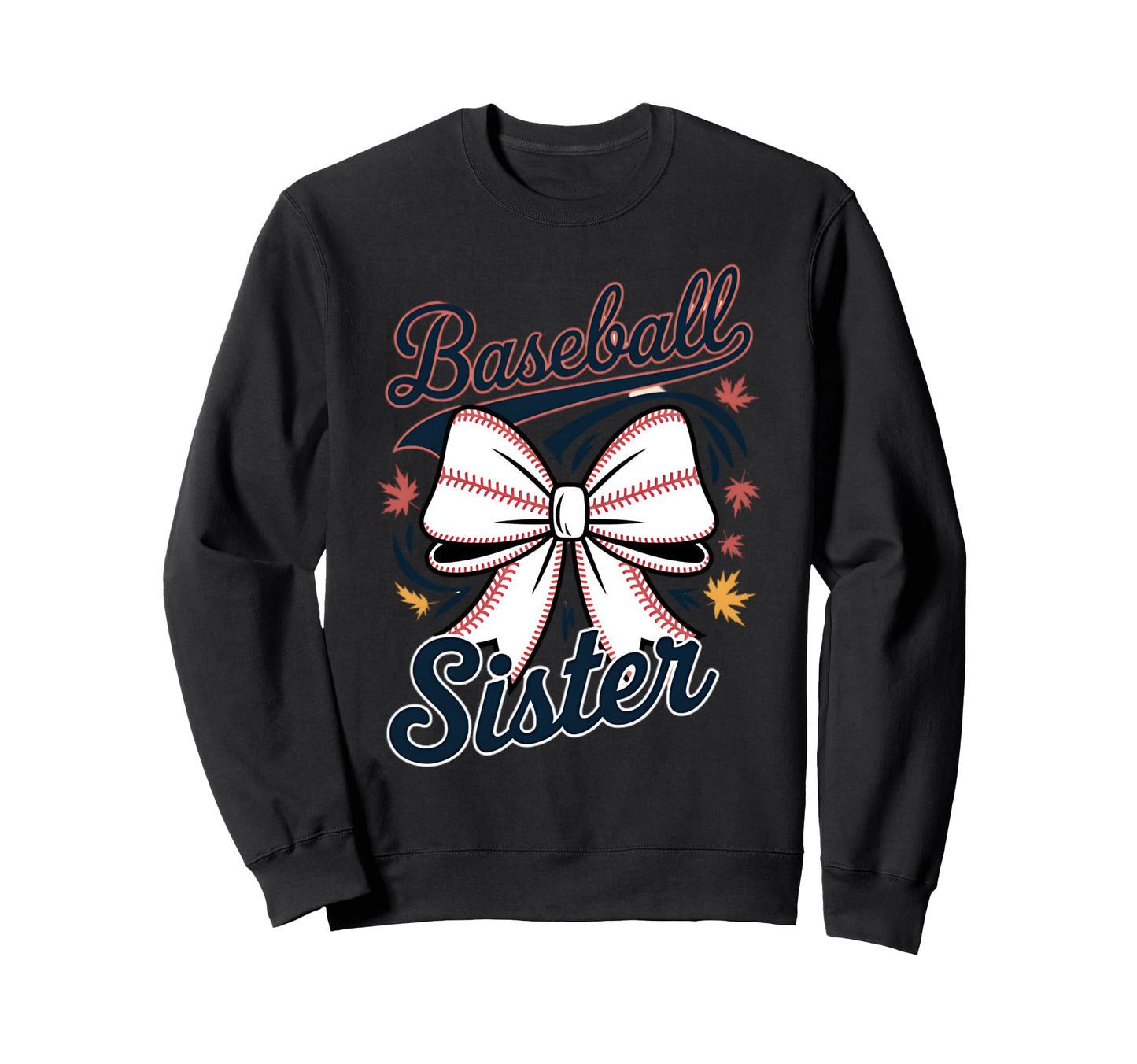 Baseball Sister Coquette Bow Sweatshirt - Aesthetic Graphic Men Women - T-Shirt, Sweatshirt, Hoodie