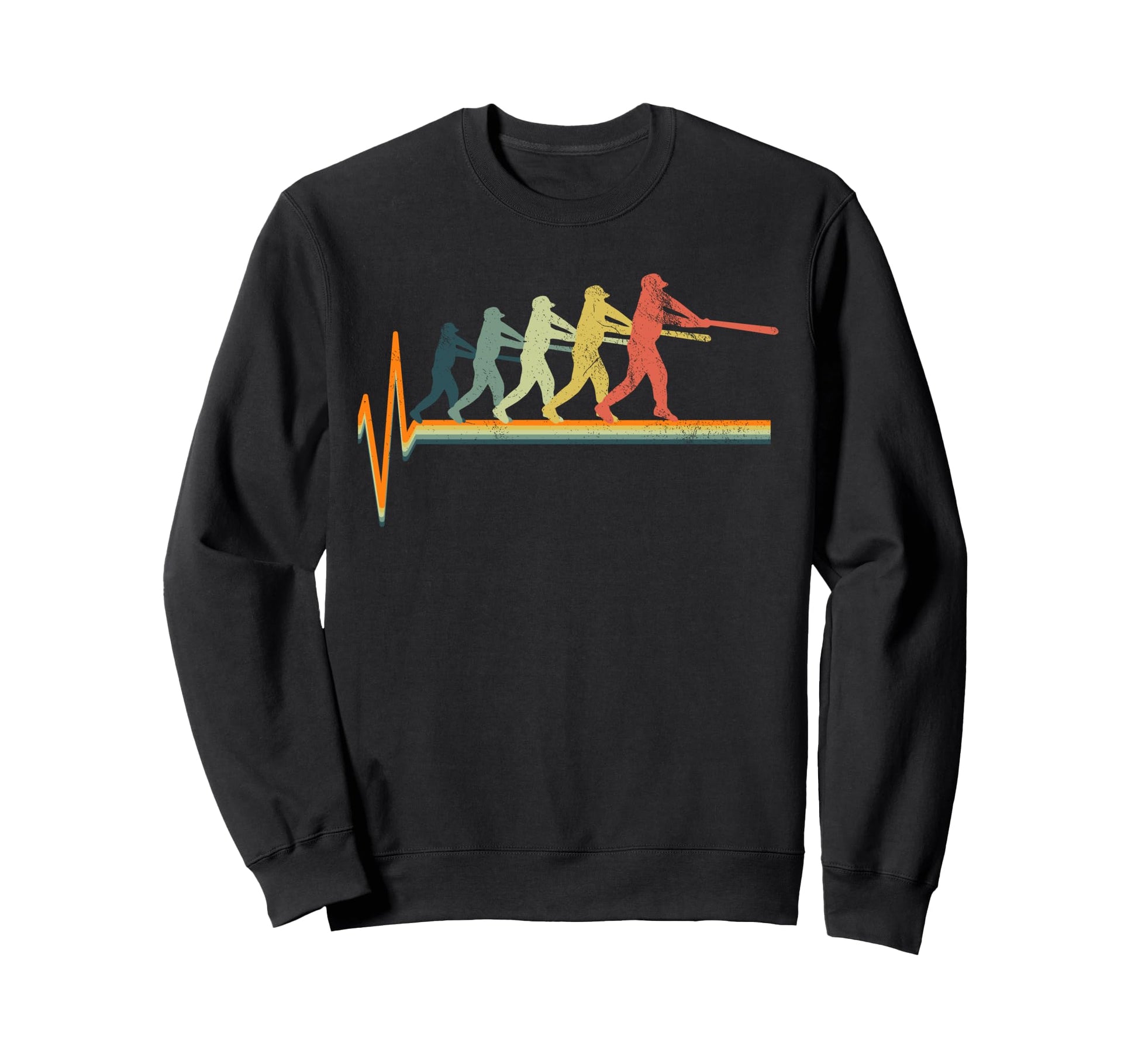 Baseball Heartbeat Sweatshirt - Fun Novelty Design Men Women - T-Shirt, Sweatshirt, Hoodie