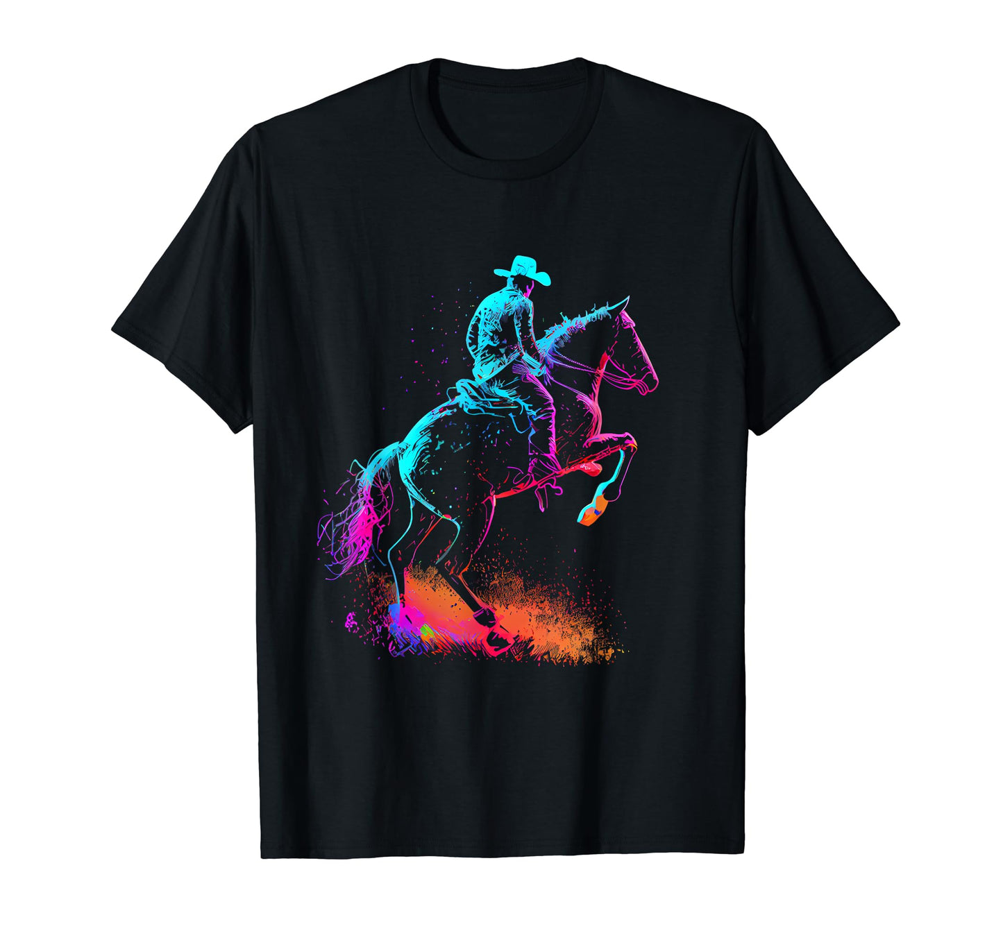 Cowboy Horse Rodeo T-Shirt - Custom Art Print Men Women - T-Shirt, Sweatshirt, Hoodie