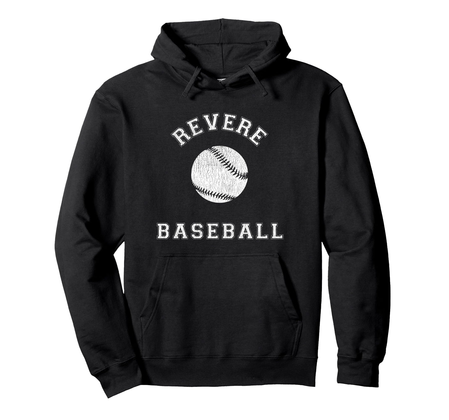 Revere Baseball Distressed Hoodie - Unique Graphic for Adults - T-Shirt, Sweatshirt, Hoodie