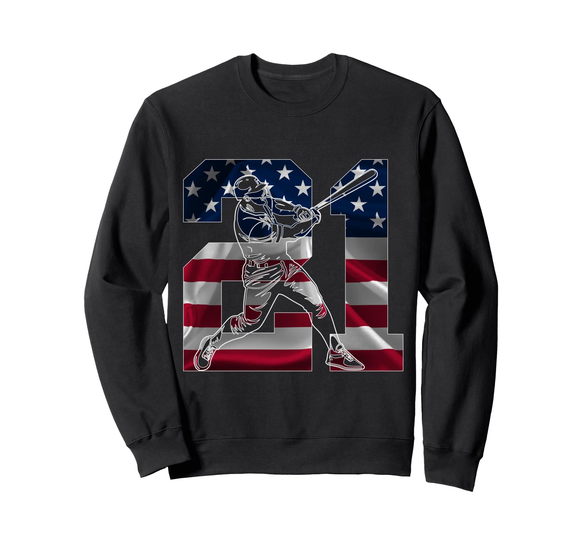 Number 21 Years Baseball 21St Sweatshirt - Streetwear Style for Adults - T-Shirt, Sweatshirt, Hoodie