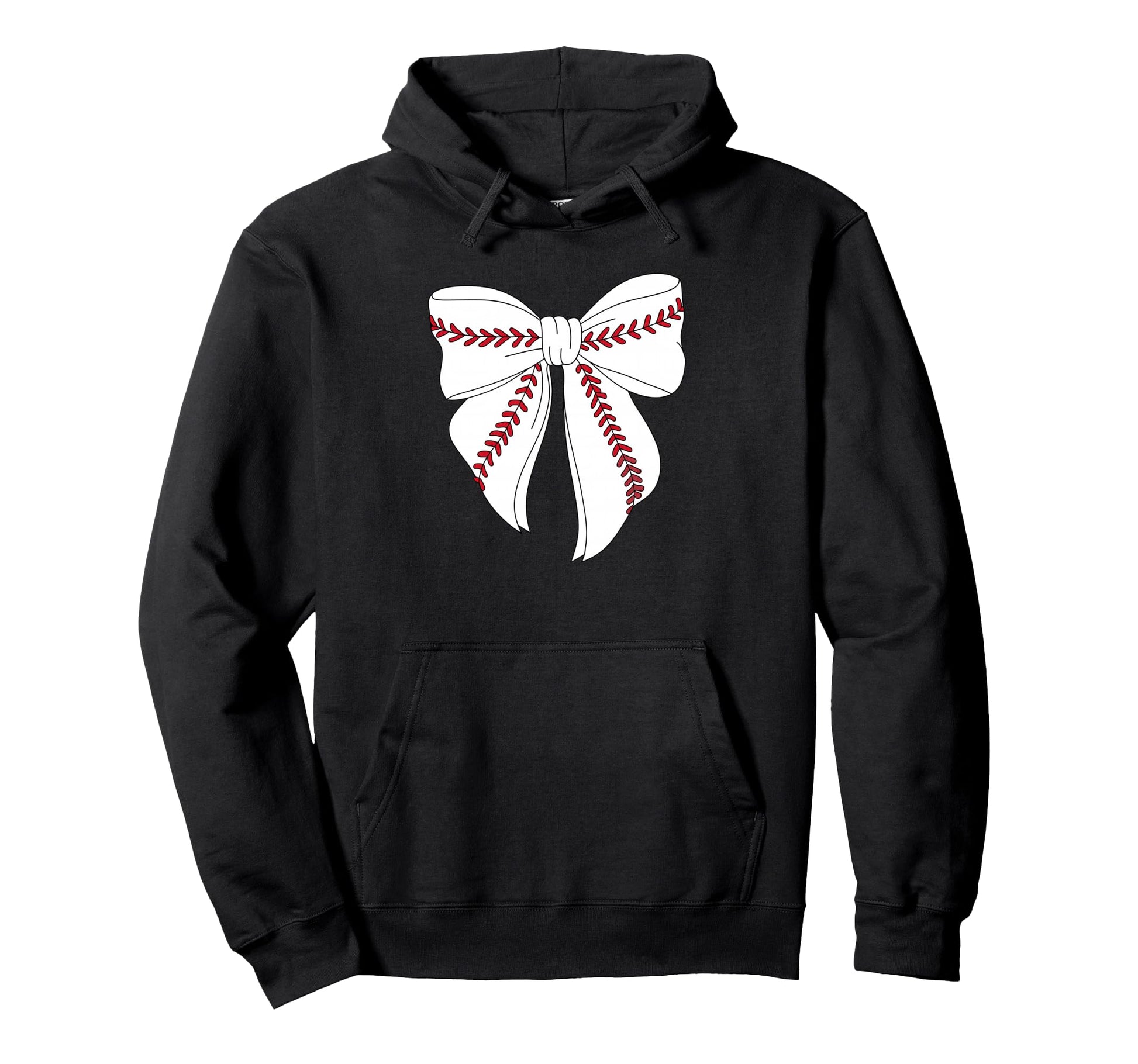 Baseball Coquette Bow Baseball Mom Hoodie - Casual Everyday Wear Unisex - T-Shirt, Sweatshirt, Hoodie