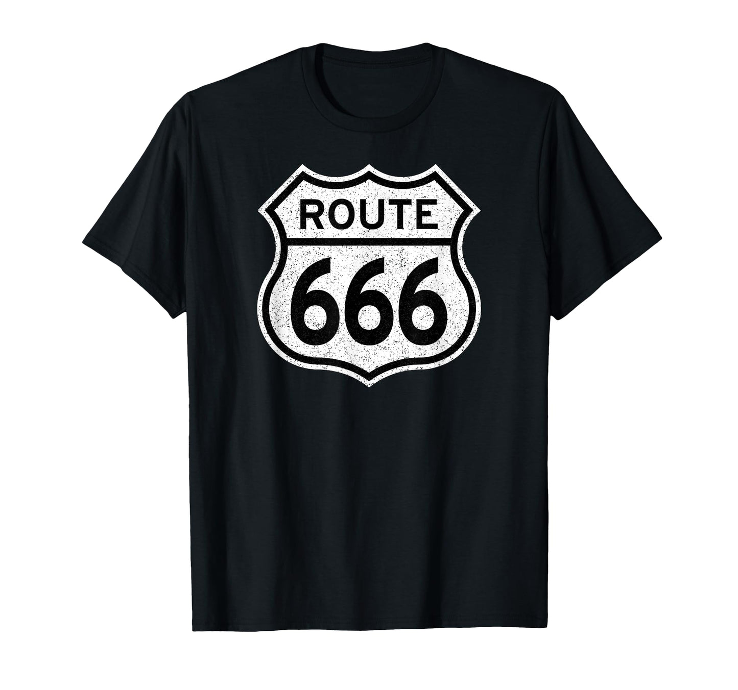 Us Route 666 Road Sign Devils Highway Aka T-Shirt - Graphic Print Unisex - T-Shirt, Sweatshirt, Hoodie