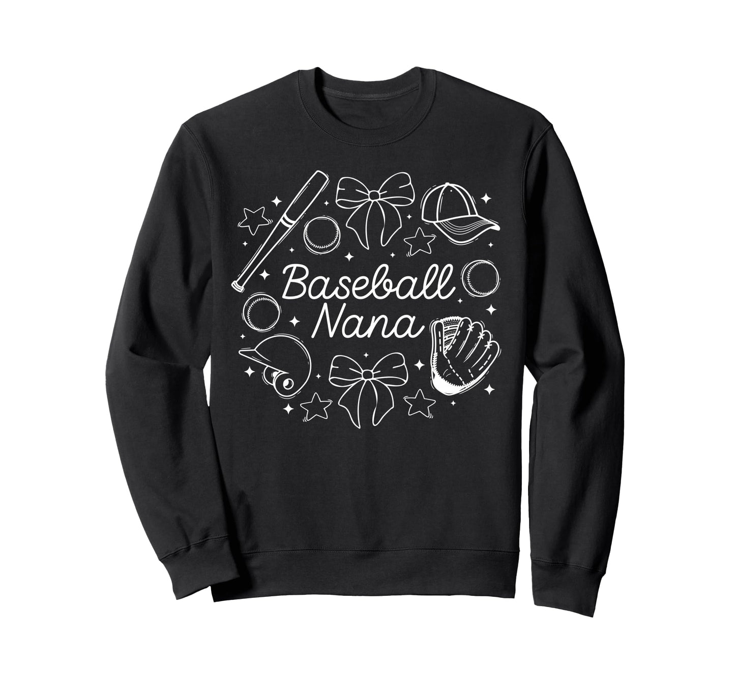 Baseball Nana Coquette Nana Baseball Sweatshirt - Graphic Print for Adults - T-Shirt, Sweatshirt, Hoodie