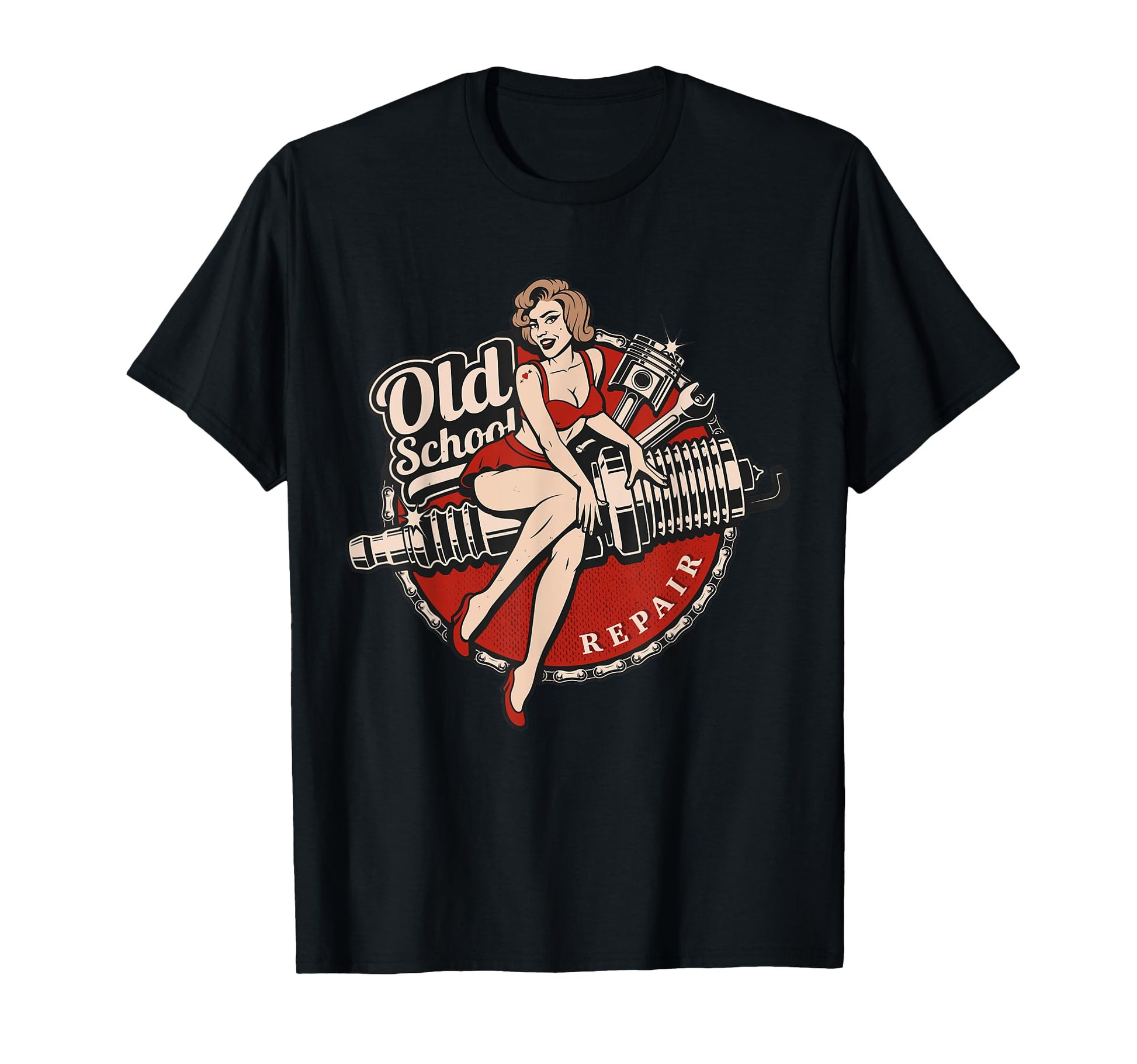 Hot Rod Car Rockabilly Old School T-Shirt - Fun Novelty Design for Adults - T-Shirt, Sweatshirt, Hoodie