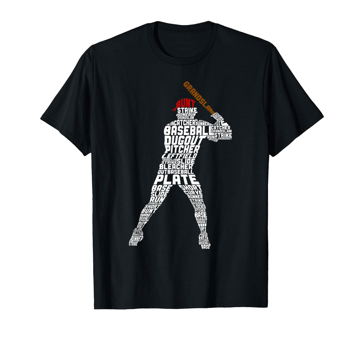 Baseball Fan Word Cloud Batter T-Shirt - Unique Graphic for Adults - T-Shirt, Sweatshirt, Hoodie