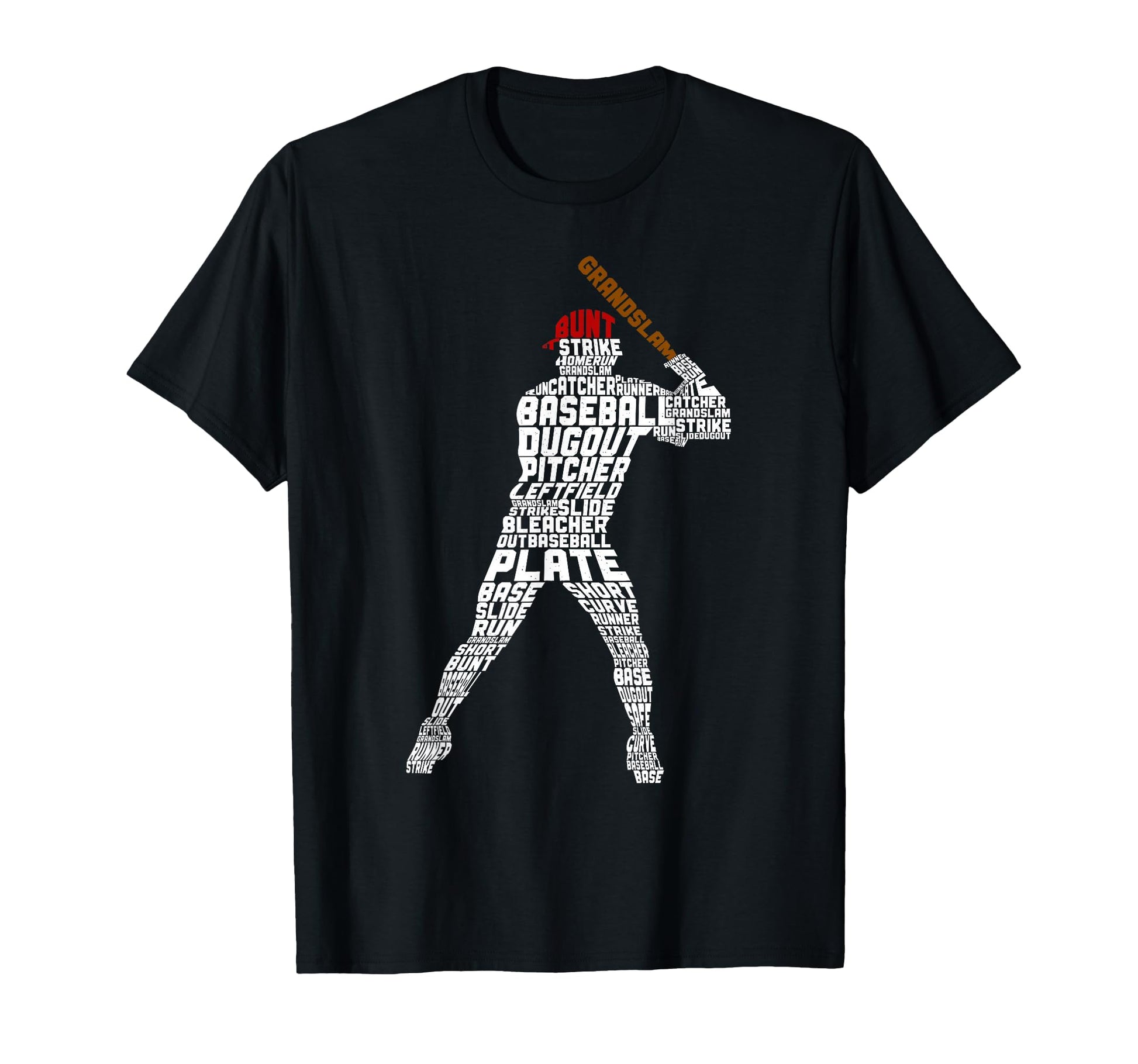 Baseball Fan Word Cloud Batter T-Shirt - Unique Graphic for Adults - T-Shirt, Sweatshirt, Hoodie