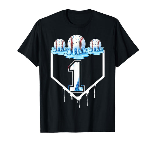 1St Birthday Party Ice Cream Drip T-Shirt - Streetwear Style Men Women - T-Shirt, Sweatshirt, Hoodie