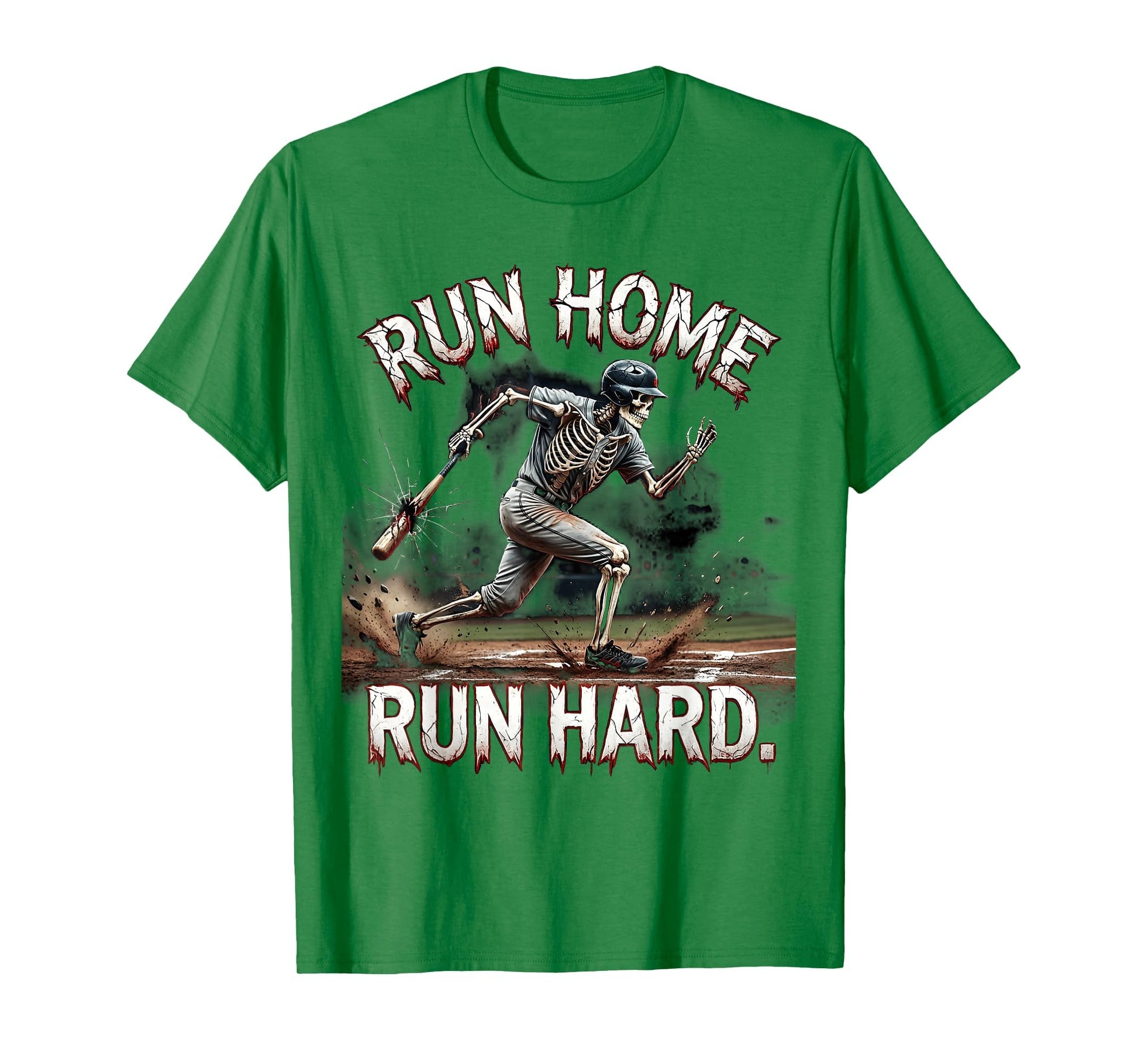 Run Home Run Hard Baseball T-Shirt - Minimalist Print Men Women - T-Shirt, Sweatshirt, Hoodie