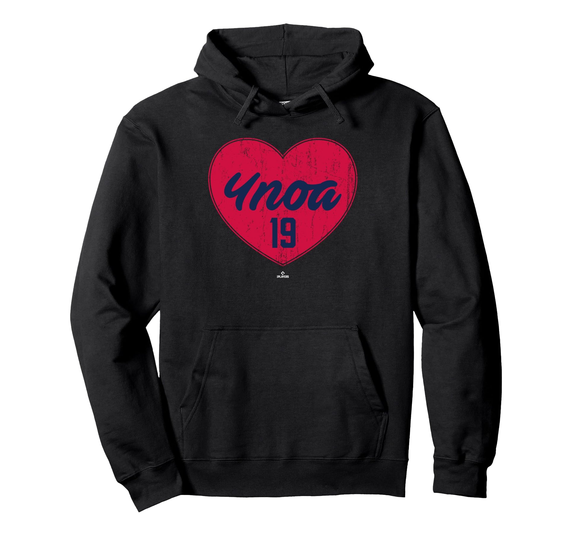 Distressed Heart Huascar Ynoa Atlanta Hoodie - Minimalist Print for Adults - T-Shirt, Sweatshirt, Hoodie