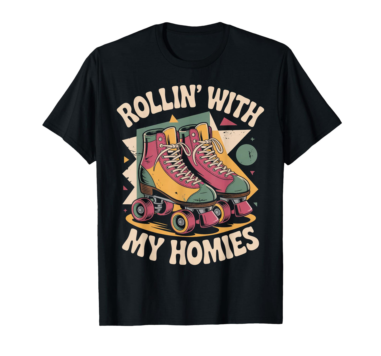 Rollin Homie Roller Skate Roller Skating T-Shirt - Custom Art Print Unisex - T-Shirt, Sweatshirt, Hoodie