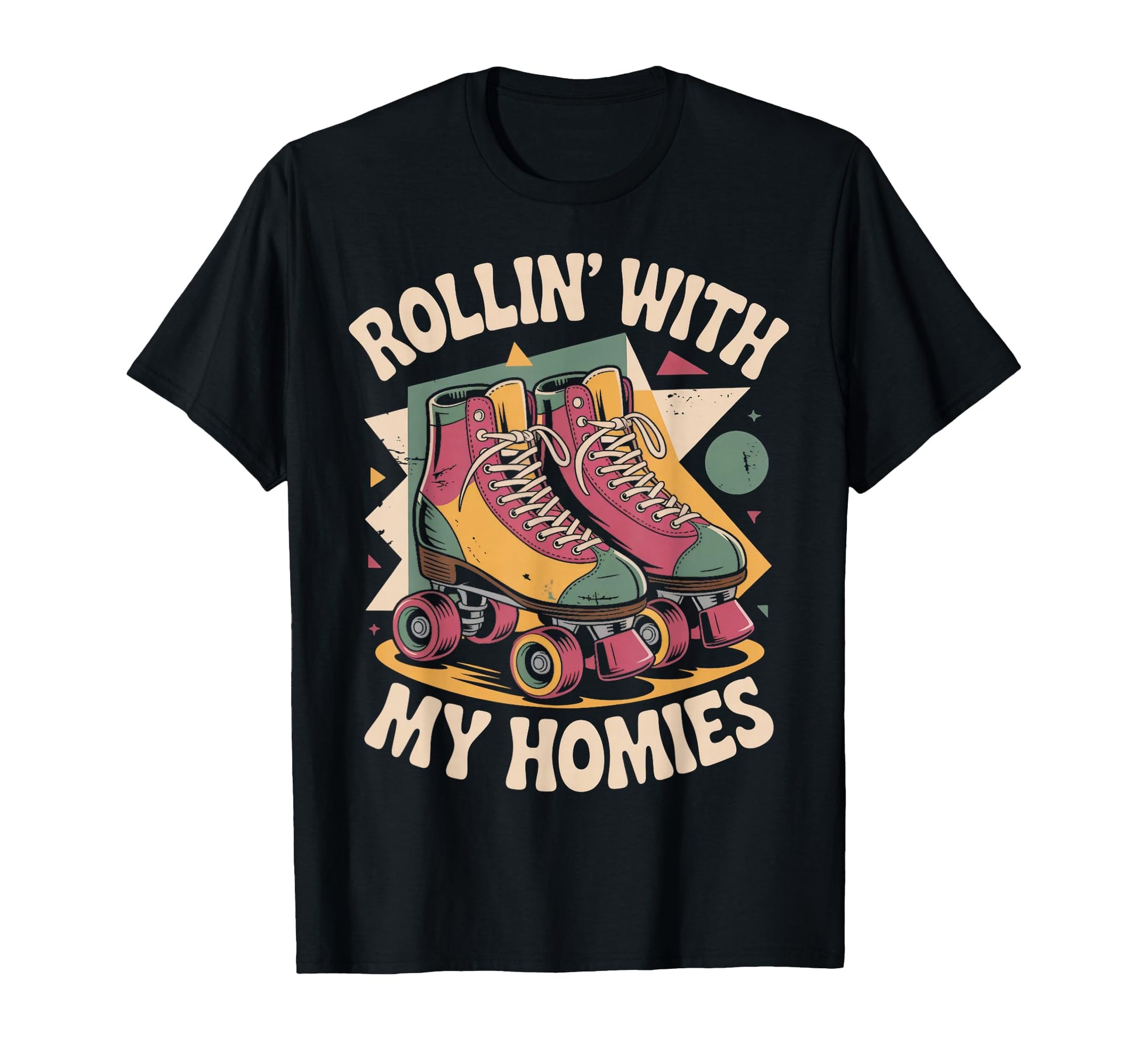 Rollin Homie Roller Skate Roller Skating T-Shirt - Custom Art Print Unisex - T-Shirt, Sweatshirt, Hoodie