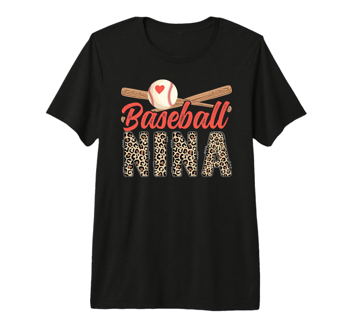Baseball Nina Leopard Nina Baseball T-Shirt - Trendy Graphic Men Women - T-Shirt, Sweatshirt, Hoodie