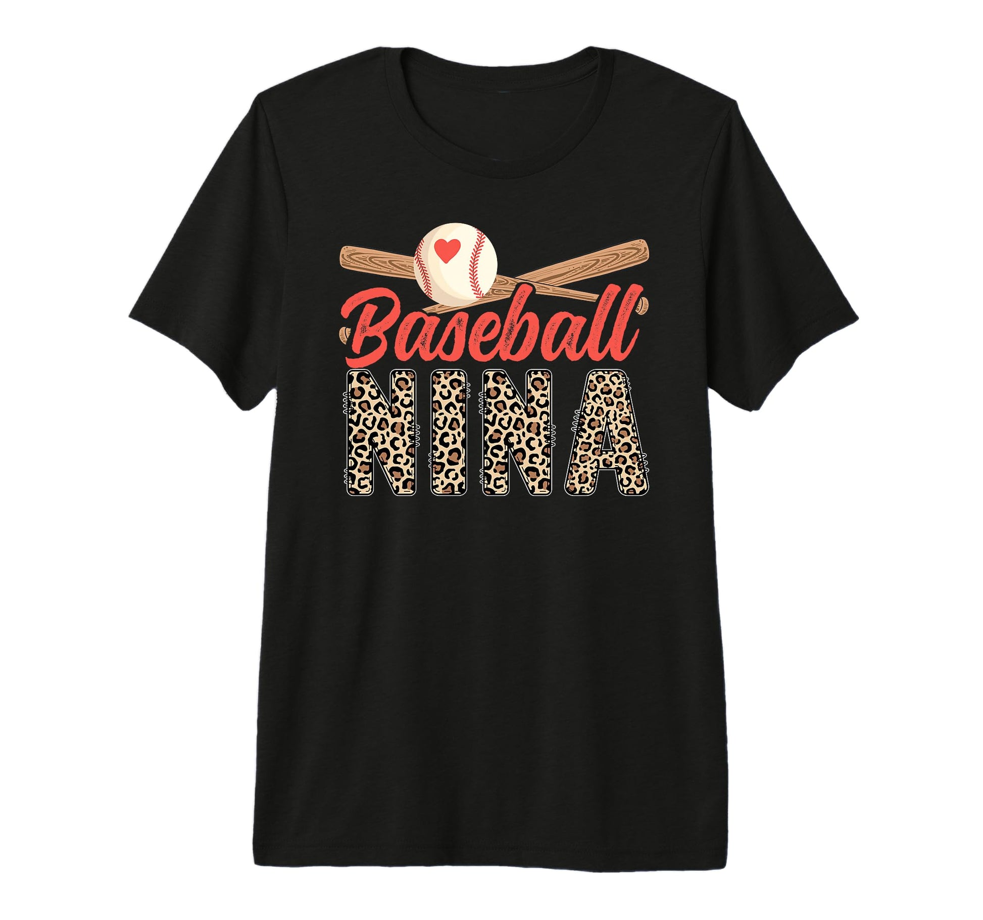 Baseball Nina Leopard Nina Baseball T-Shirt - Trendy Graphic Men Women - T-Shirt, Sweatshirt, Hoodie